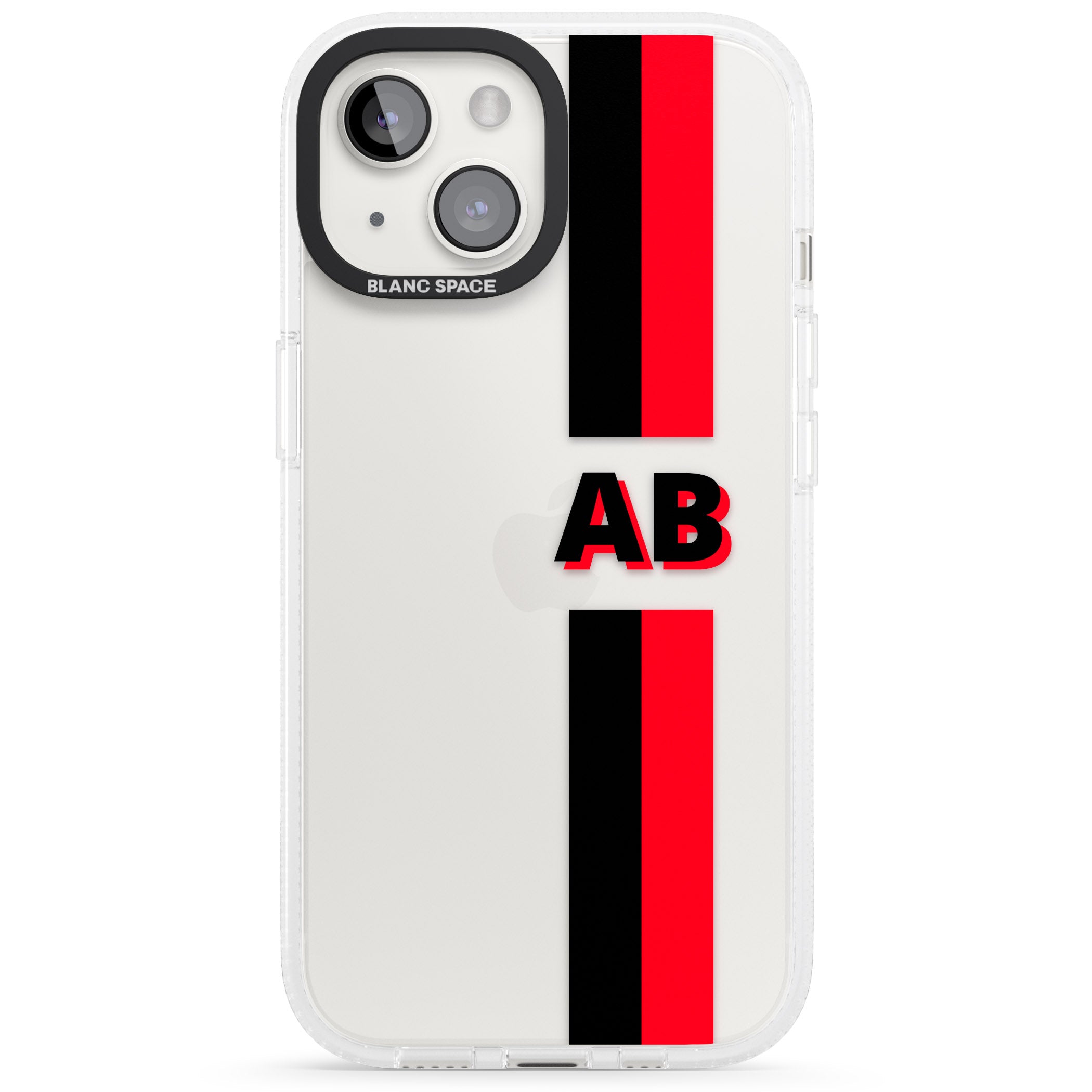 Personalised Clear Text 6C iPhone 15 / 14 / 13 Clear Case Impact Air - Blanc Space