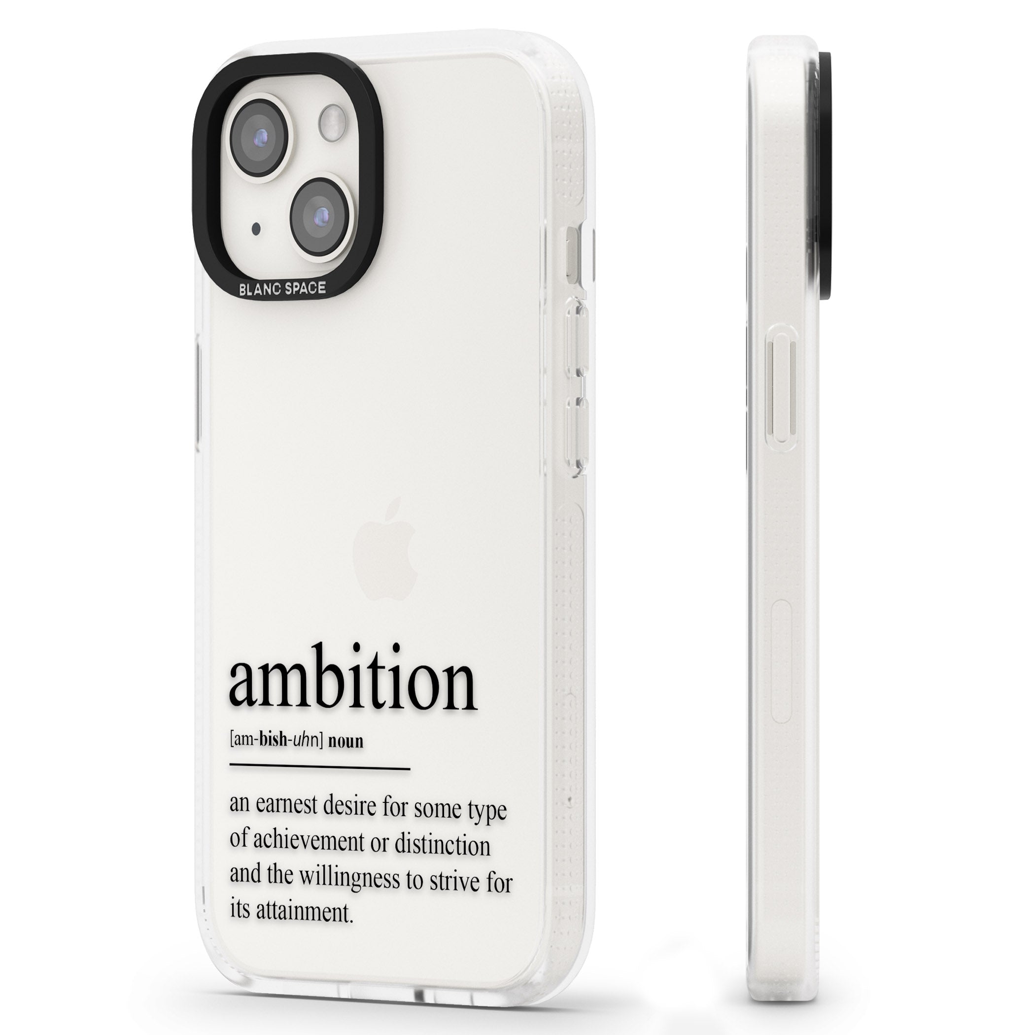 Ambition iPhone 15 / 14 / 13 Clear Case Impact Air - Blanc Space