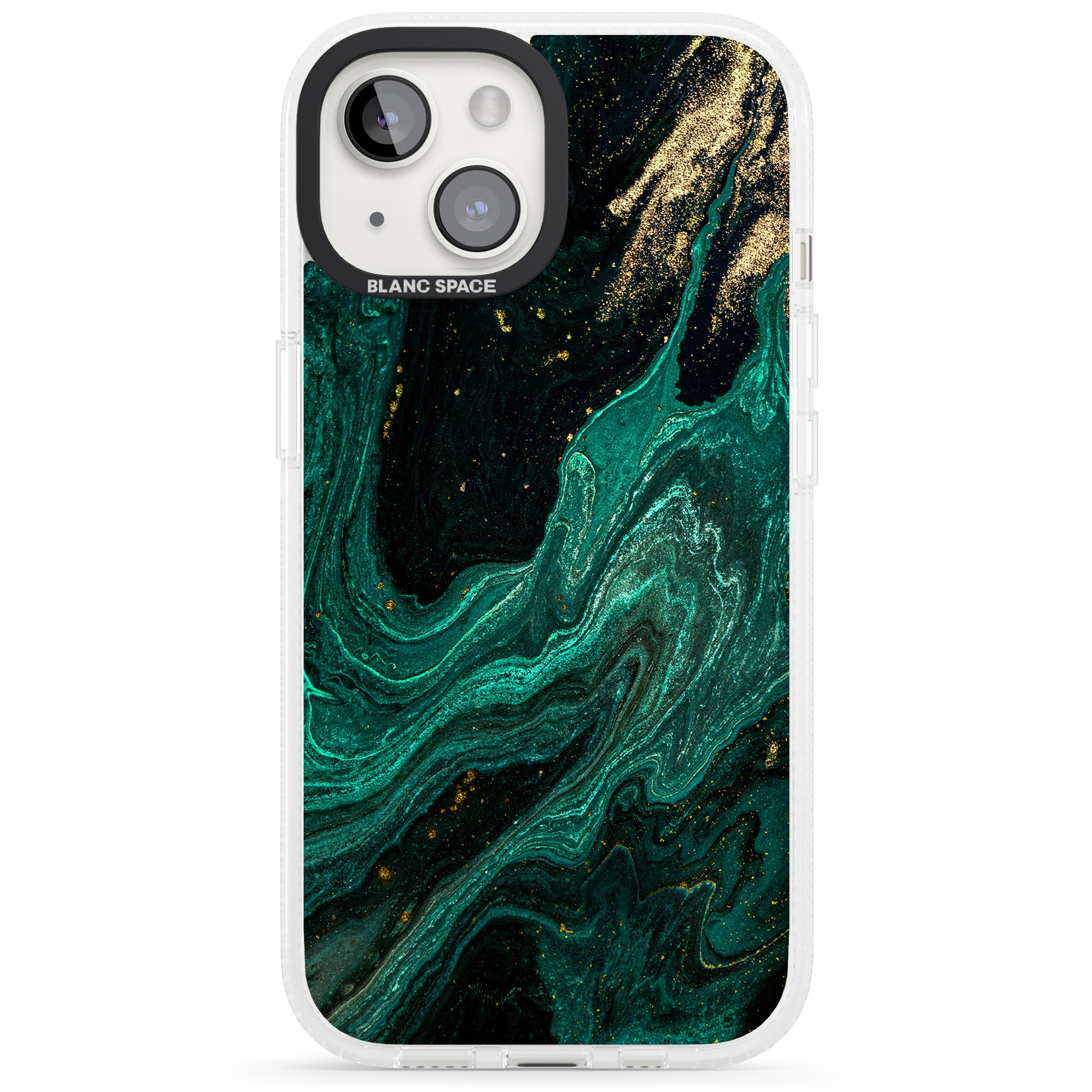 Emerald Lagoon iPhone 15 / 14 / 13 Clear Case Impact Air - Blanc Space