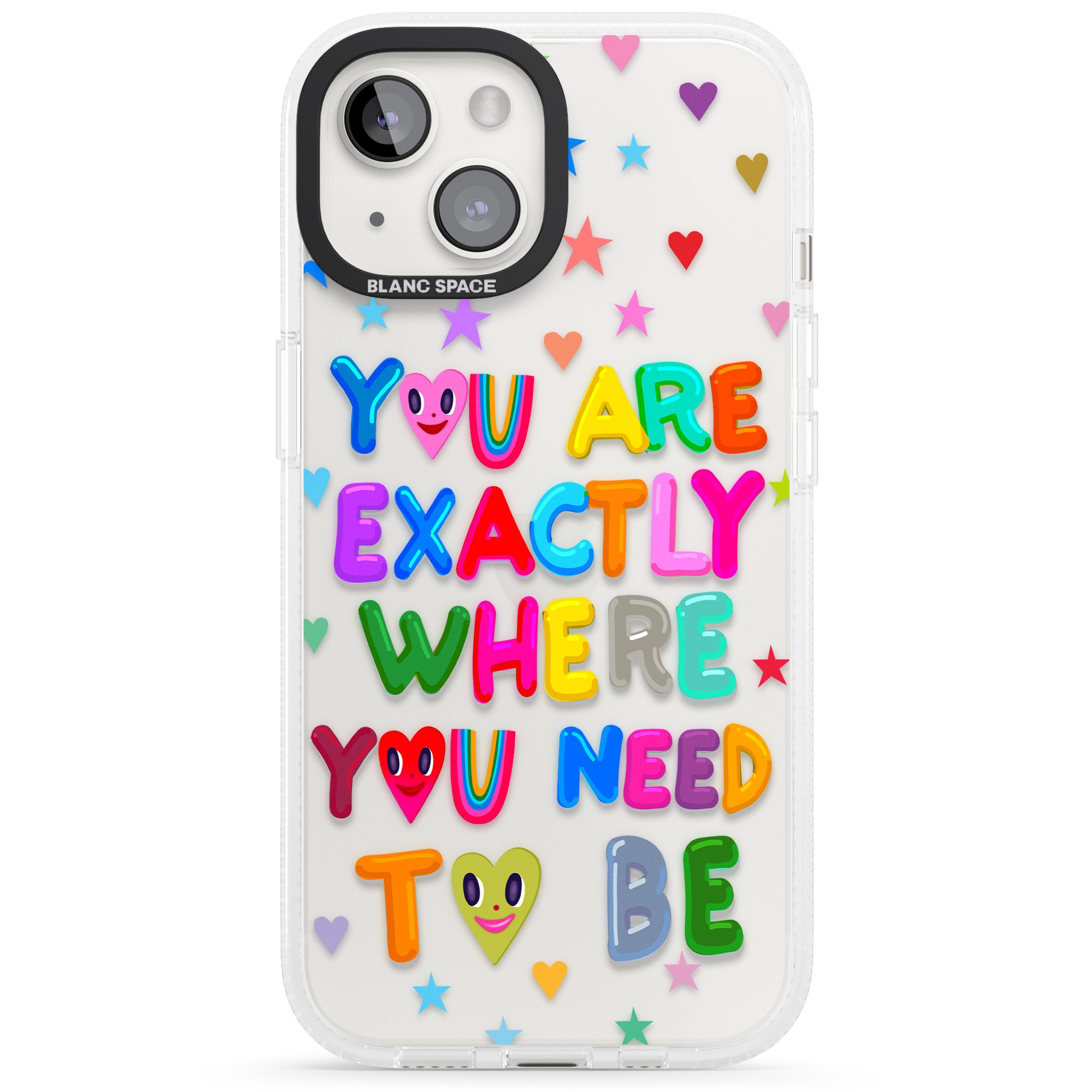 Exactly Where You Need To be iPhone 15 / 14 / 13 Clear Case Impact Air - Blanc Space