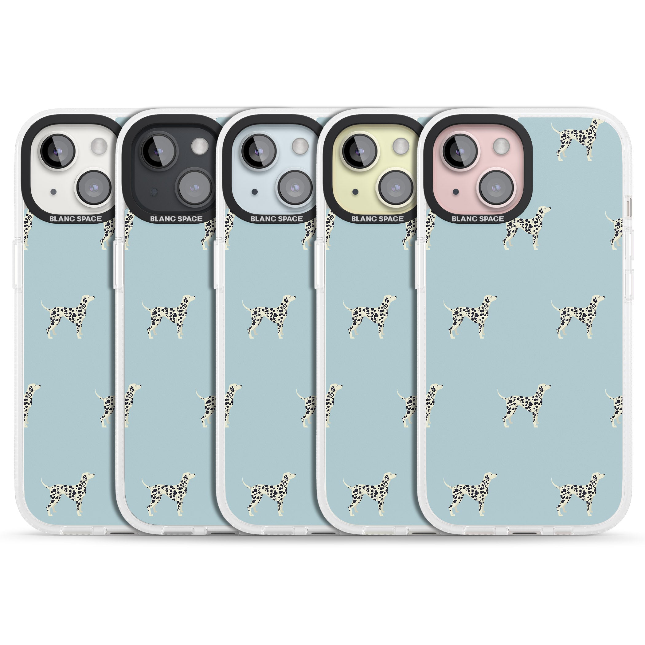 Dalmation Dog Pattern iPhone 15 / 14 / 13 Clear Case Impact Air - Blanc Space