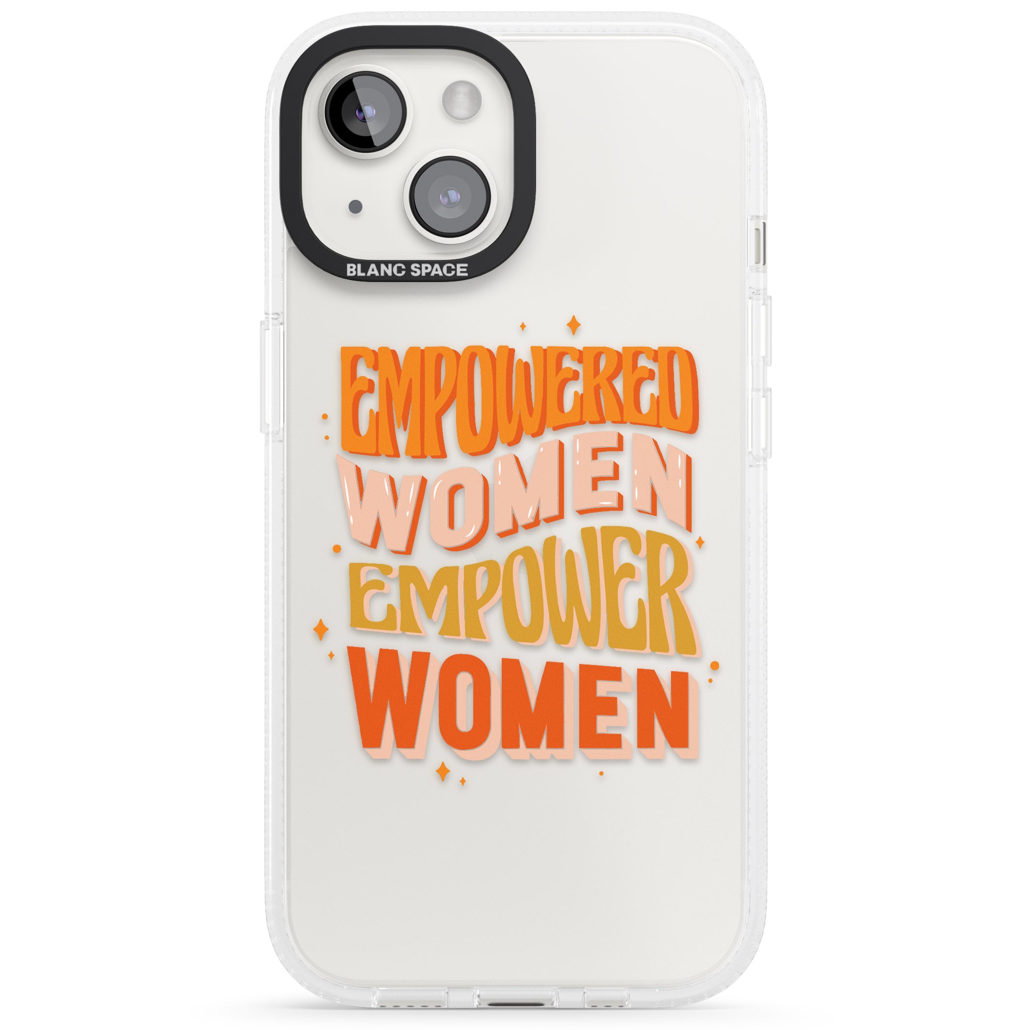 Empowered Women iPhone 15 / 14 / 13 Clear Case Impact Air - Blanc Space