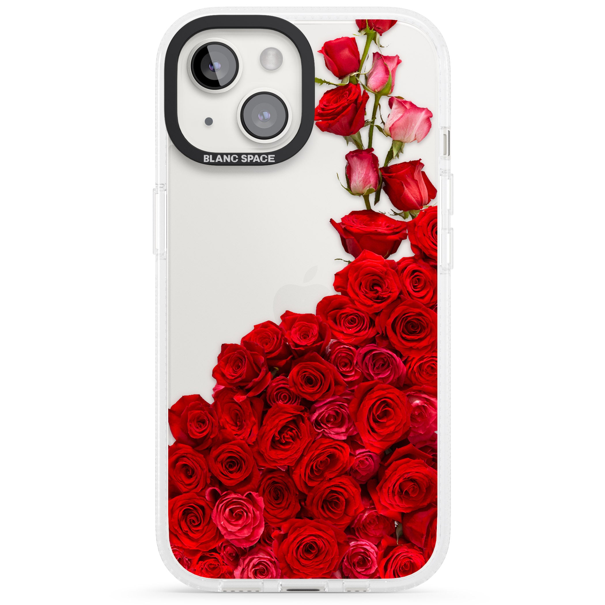 Floral Roses iPhone 15 / 14 / 13 Clear Case Impact Air - Blanc Space