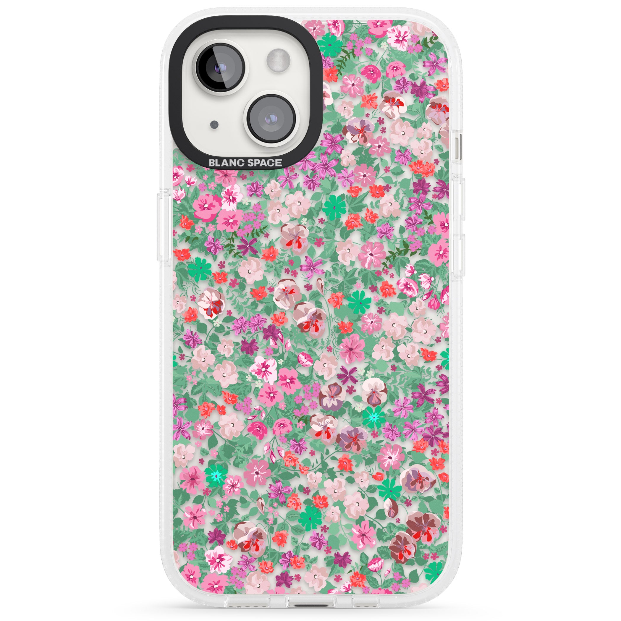 Florentine Meadow iPhone 15 / 14 / 13 Clear Case Impact Air - Blanc Space