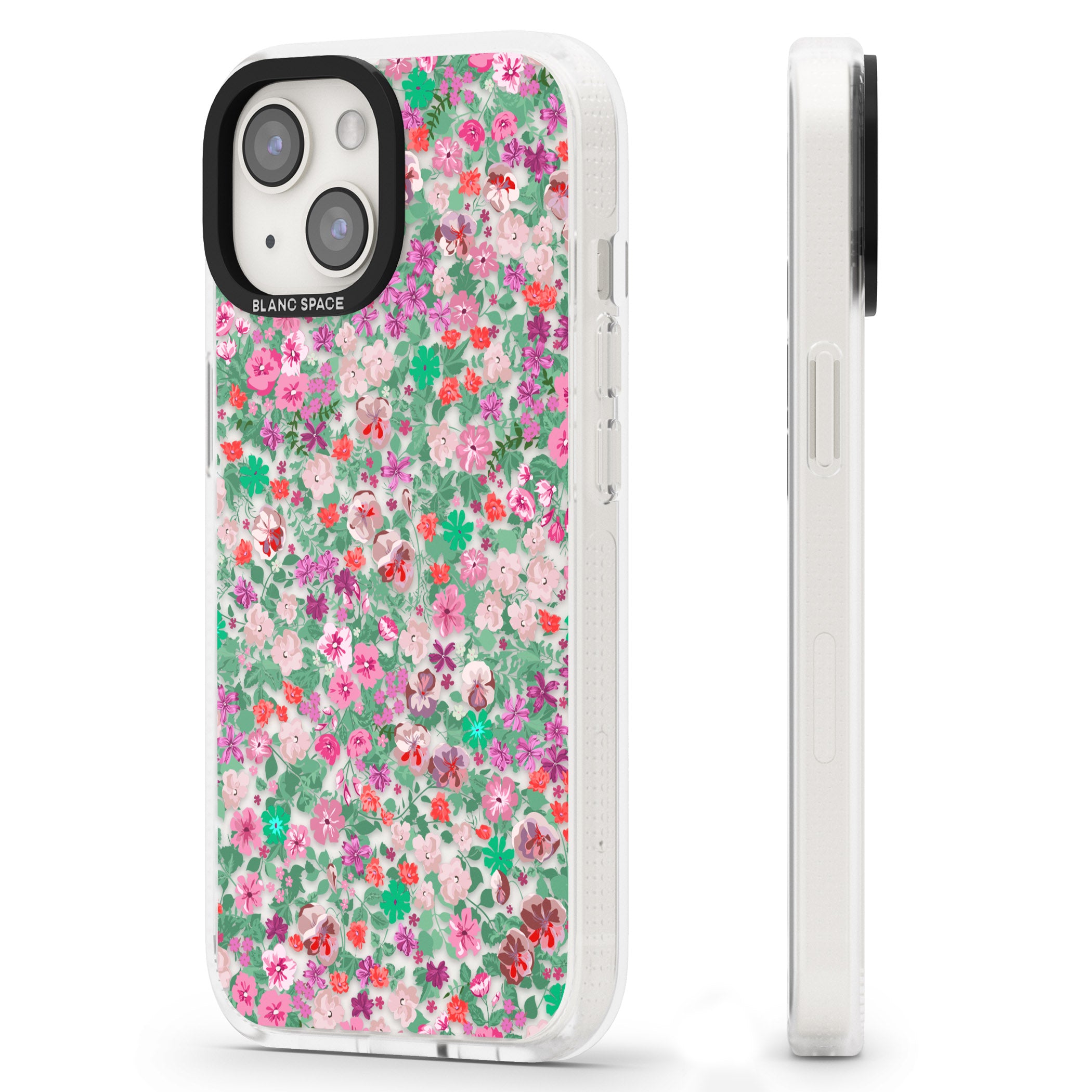 Florentine Meadow iPhone 15 / 14 / 13 Clear Case Impact Air - Blanc Space