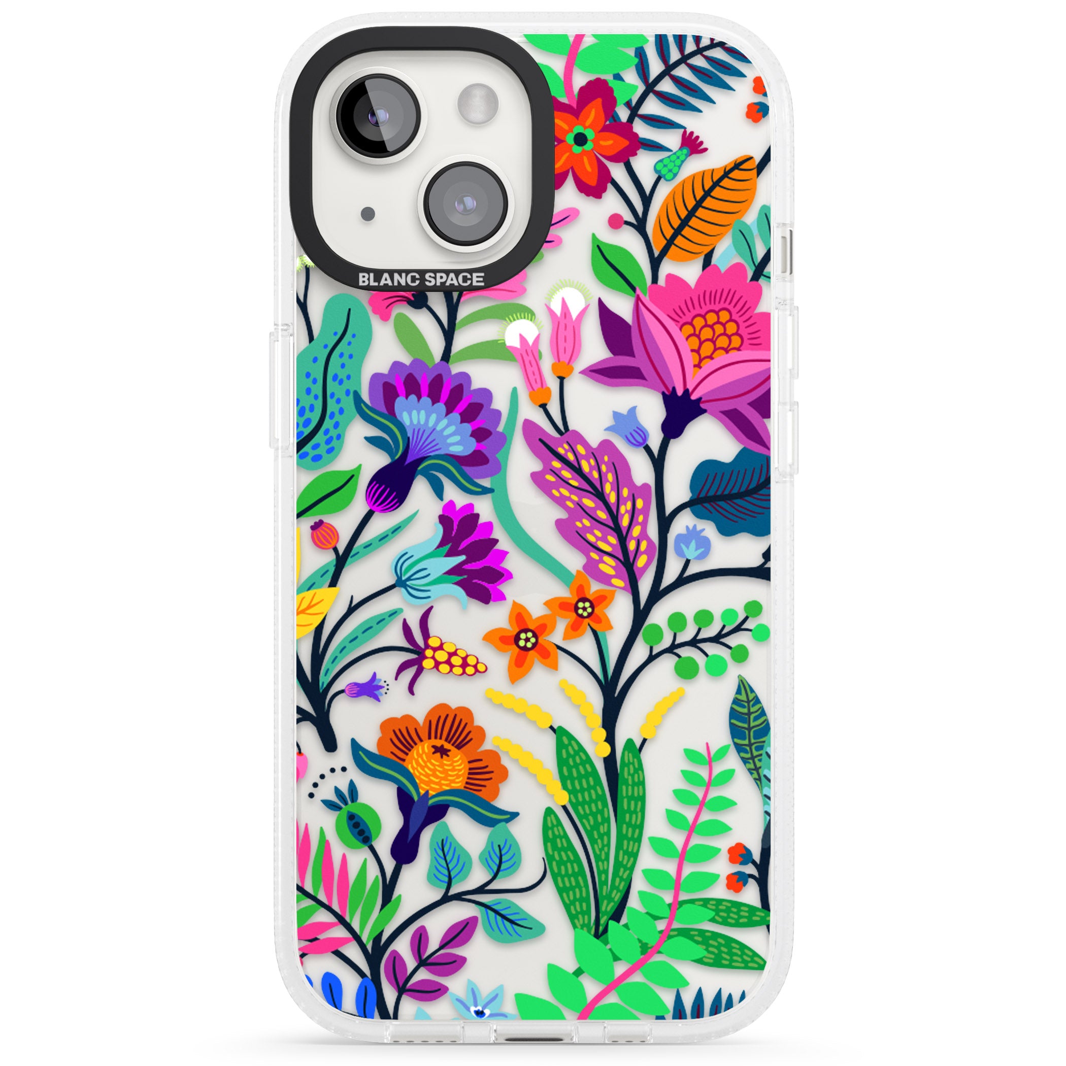 Floral Vibe iPhone 15 / 14 / 13 Clear Case Impact Air - Blanc Space