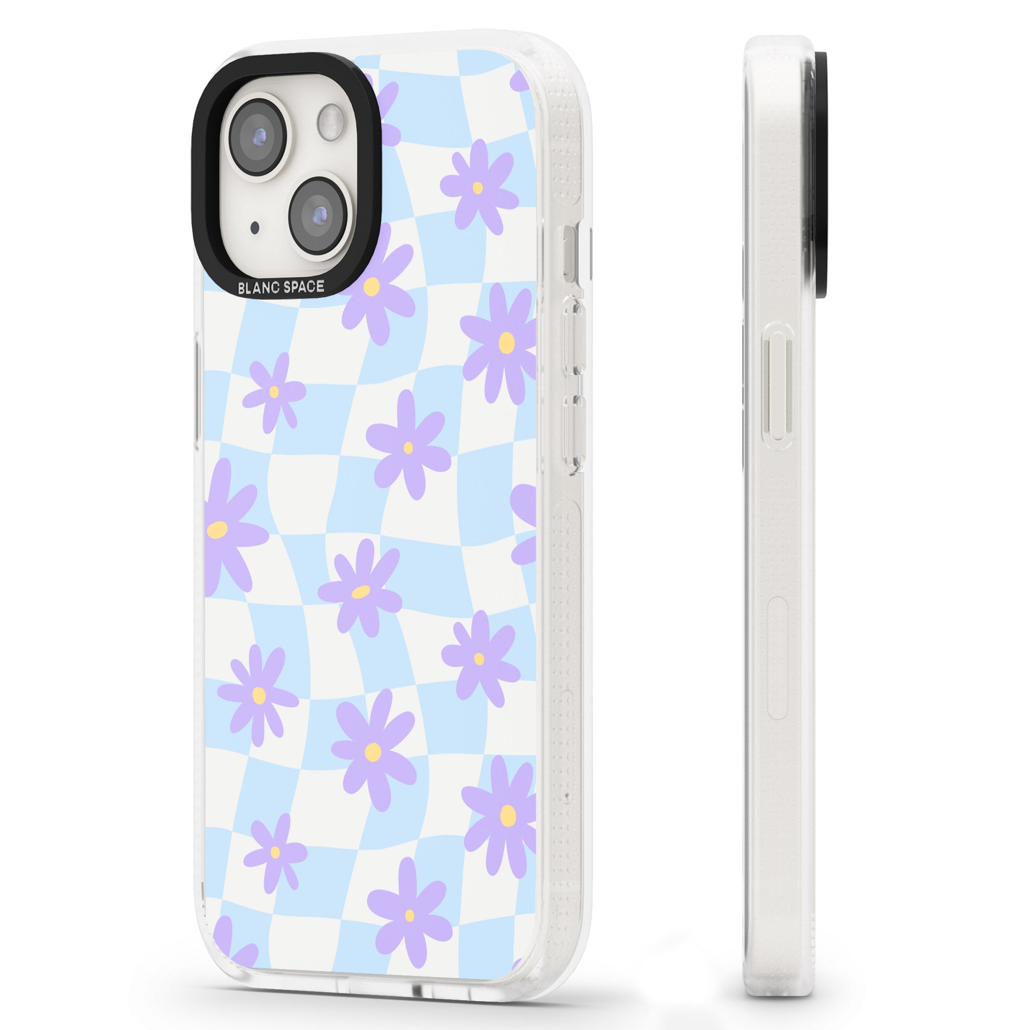 Serene Skies & Flowers iPhone 15 / 14 / 13 Clear Case Impact Air - Blanc Space