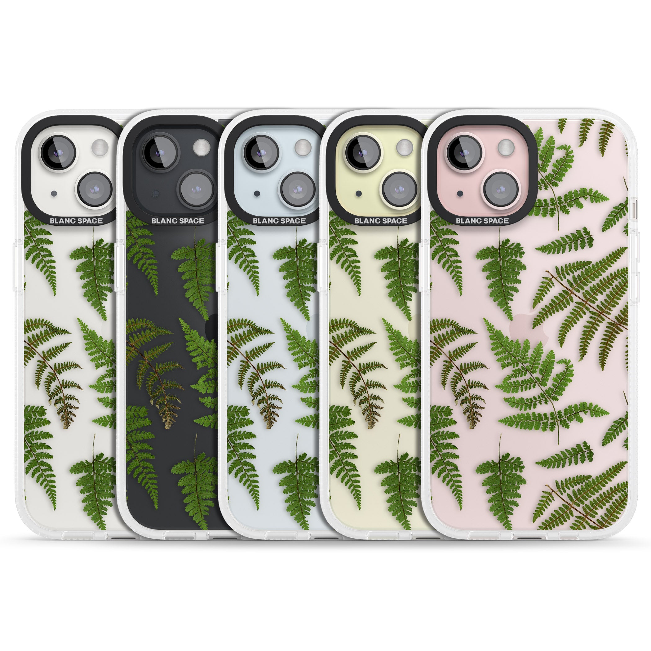 Leafy Ferns iPhone 15 / 14 / 13 Clear Case Impact Air - Blanc Space