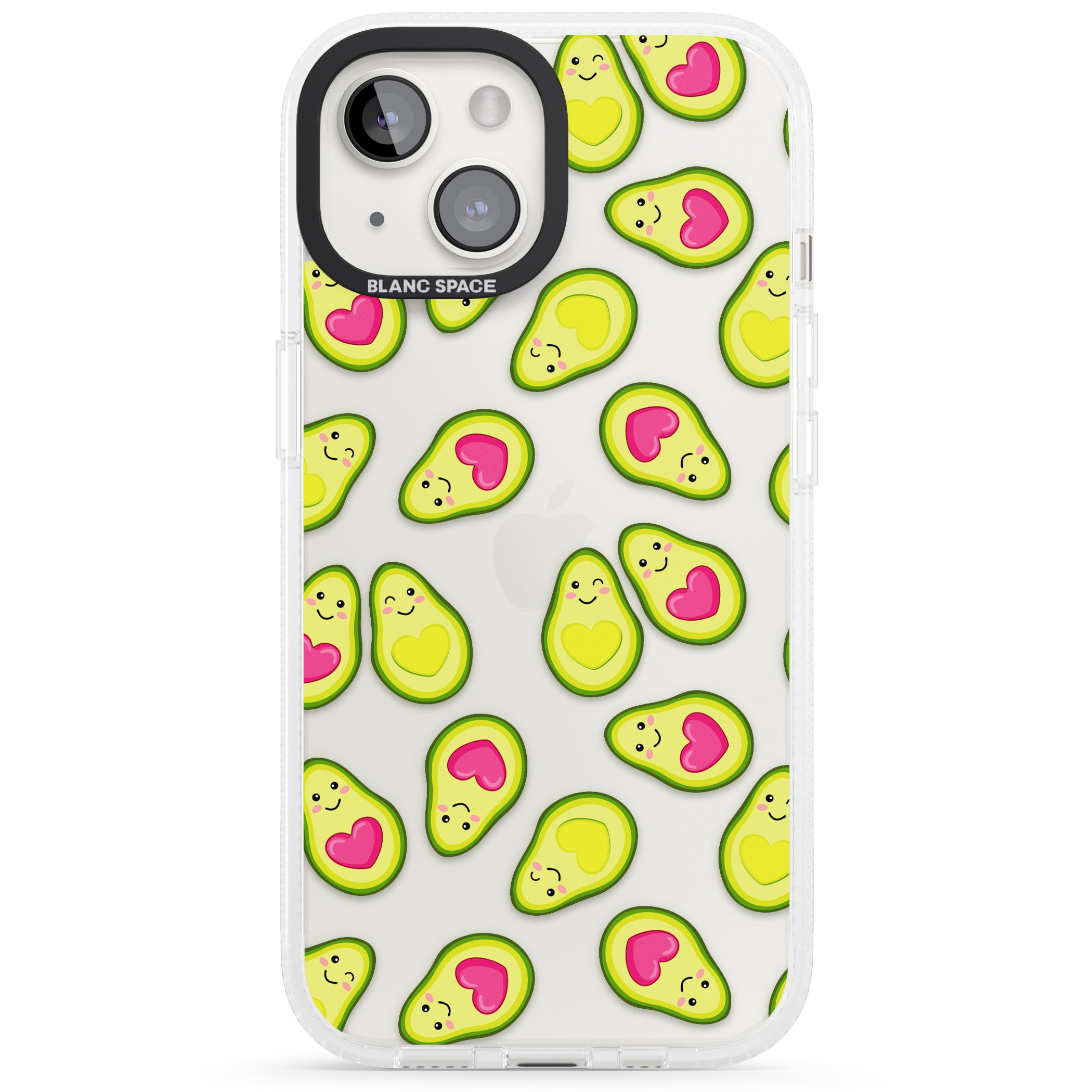 Avocado Love iPhone 15 / 14 / 13 Clear Case Impact Air - Blanc Space