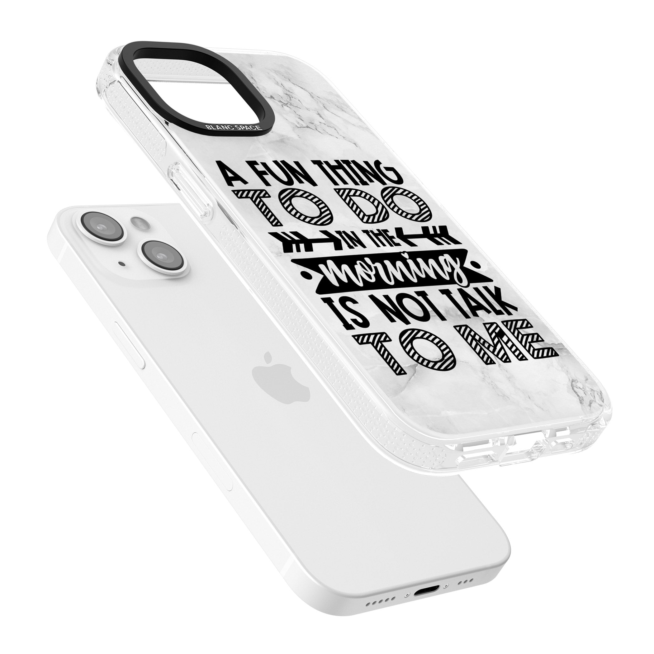 A Fun thing to do iPhone 15 / 14 / 13 Clear Case Impact Air - Blanc Space