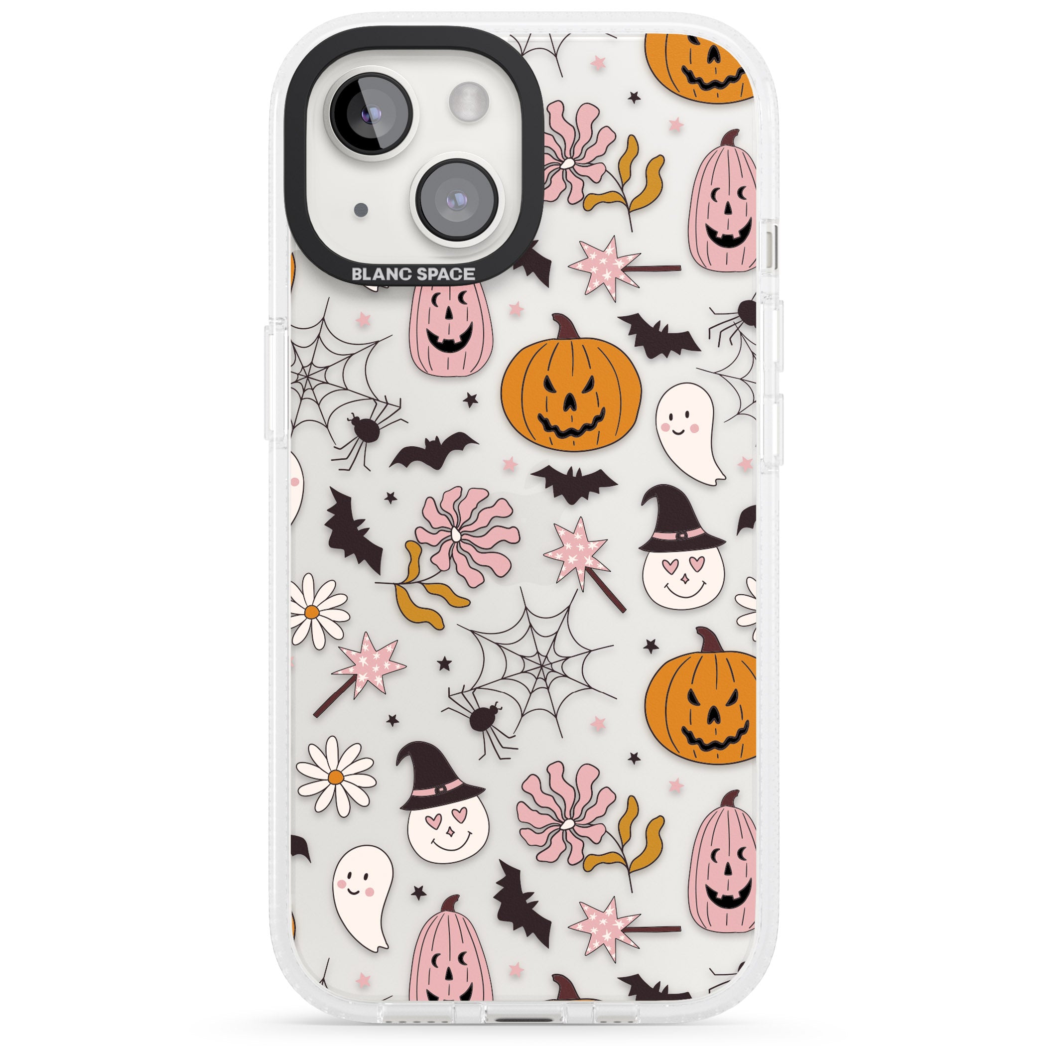 Spooky Mix iPhone 15 / 14 / 13 Clear Case Impact Air - Blanc Space