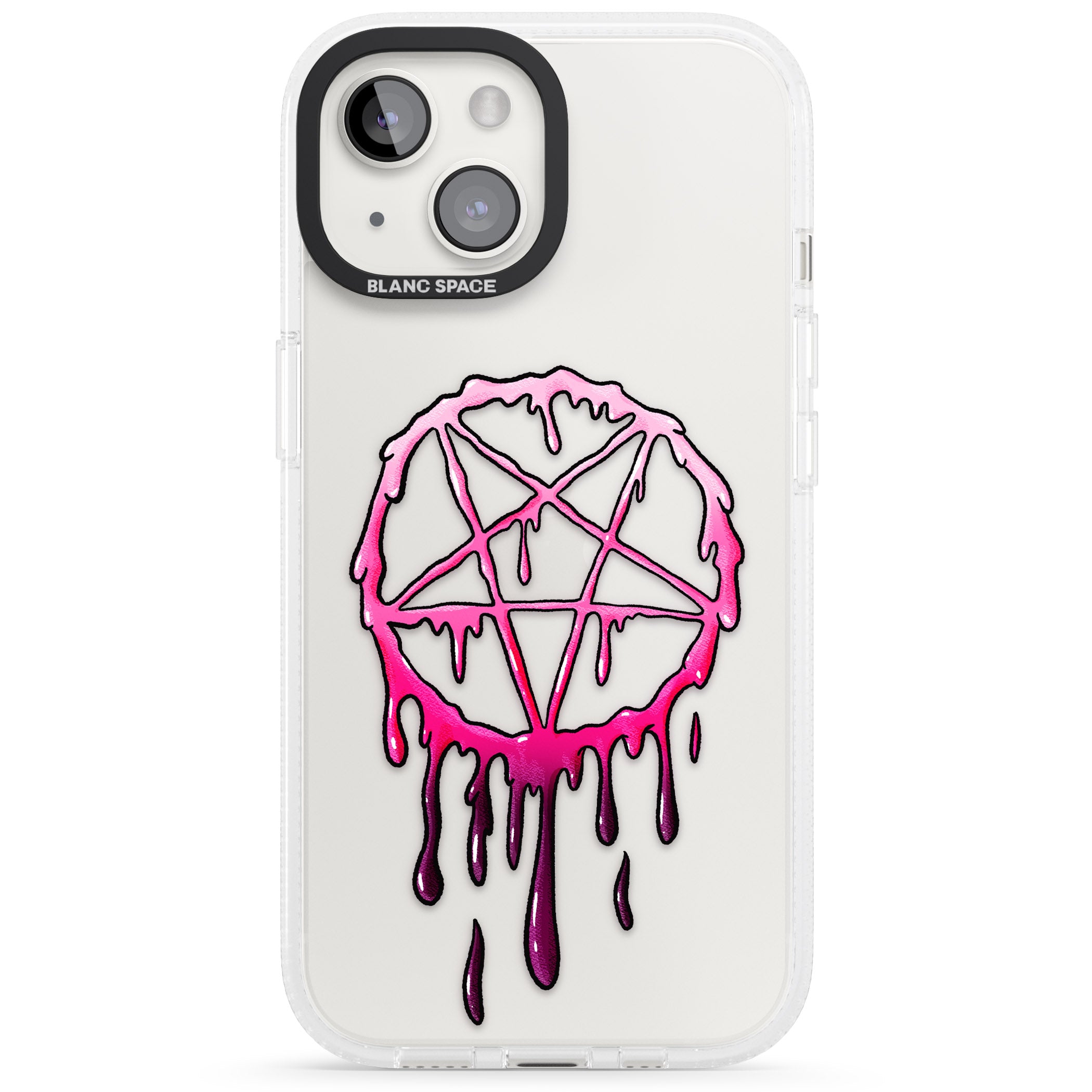 Pentagram of Blood iPhone 15 / 14 / 13 Clear Case Impact Air - Blanc Space