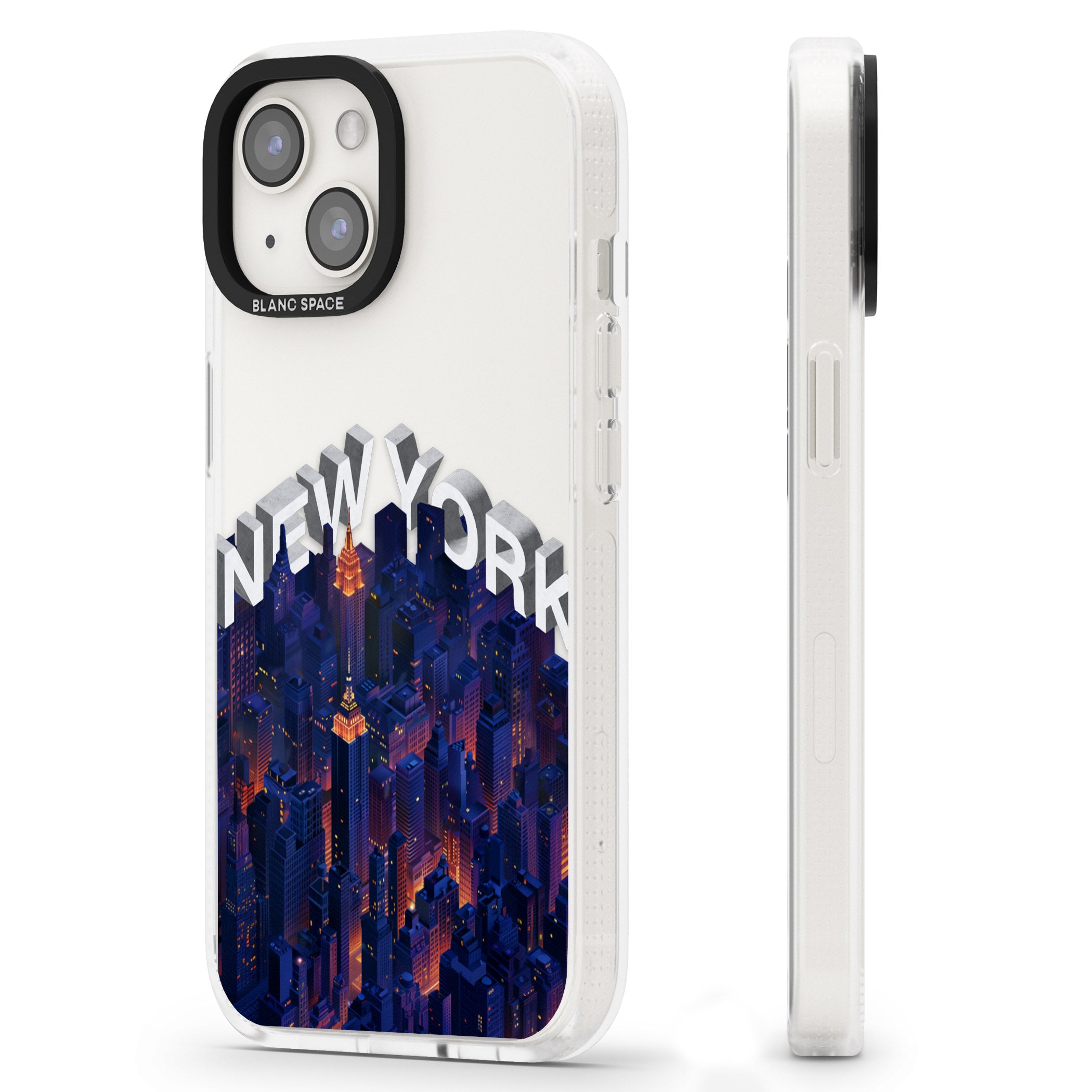 New York City iPhone 15 / 14 / 13 Clear Case Impact Air - Blanc Space
