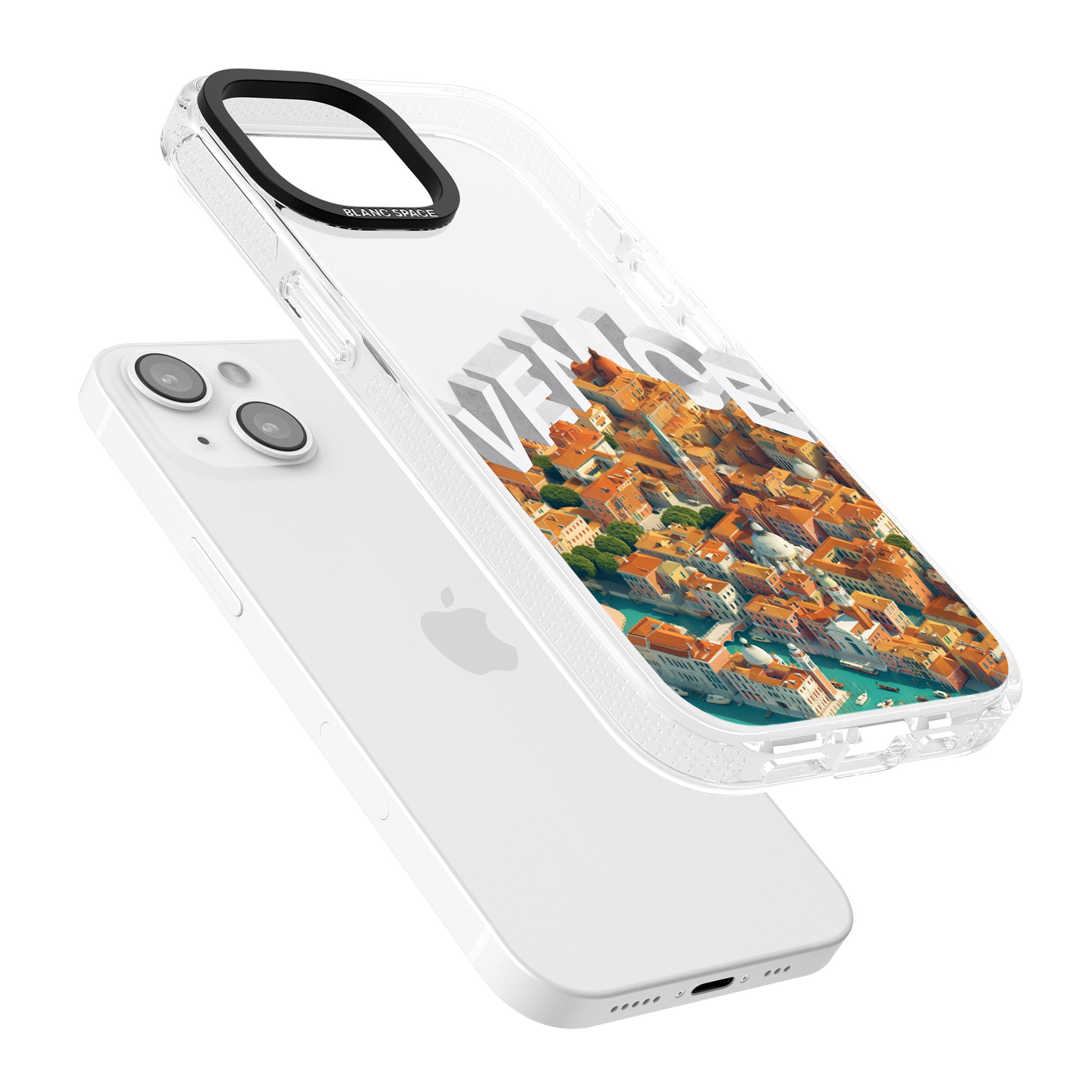 Venice iPhone 15 / 14 / 13 Clear Case Impact Air - Blanc Space