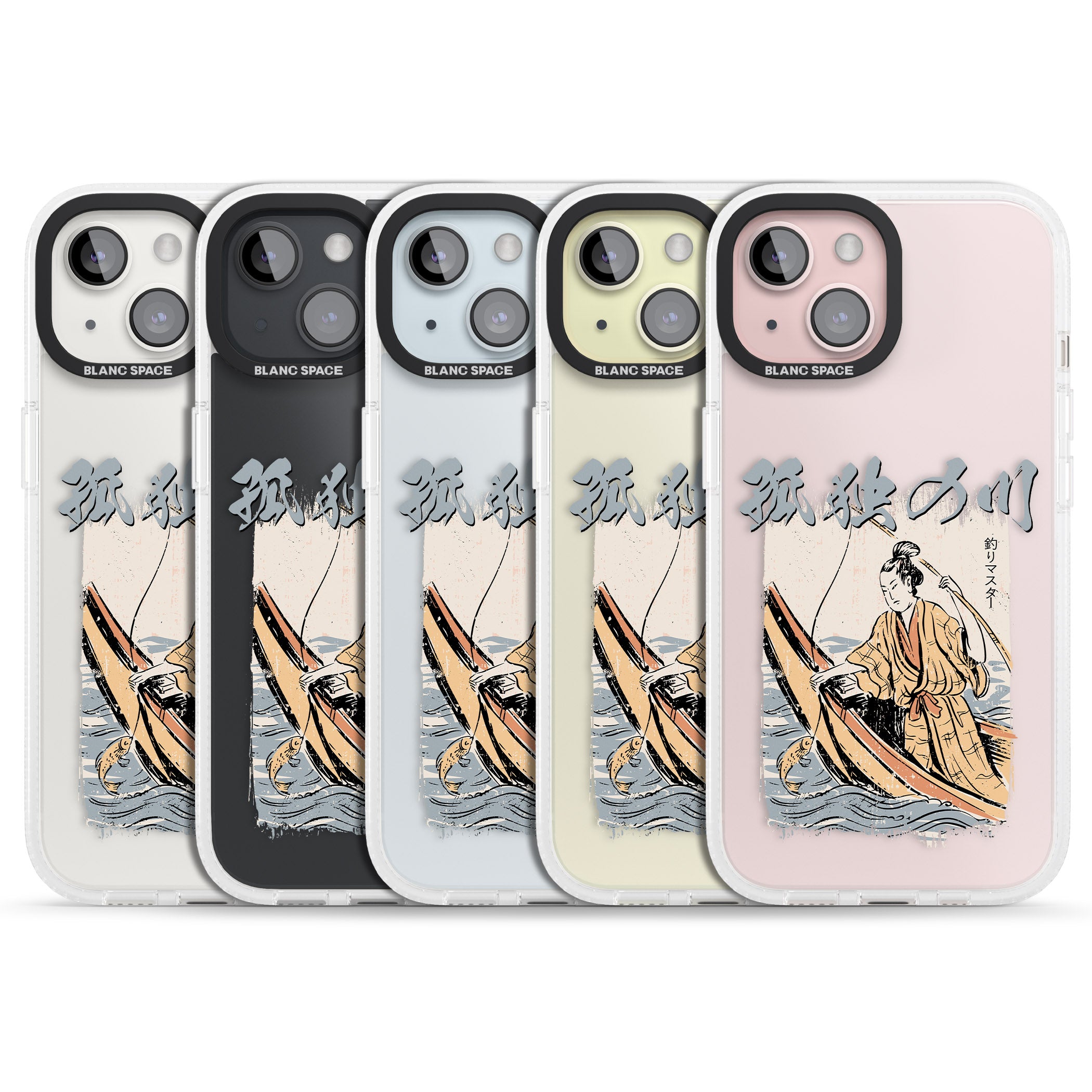 Japanese River iPhone 15 / 14 / 13 Clear Case Impact Air - Blanc Space