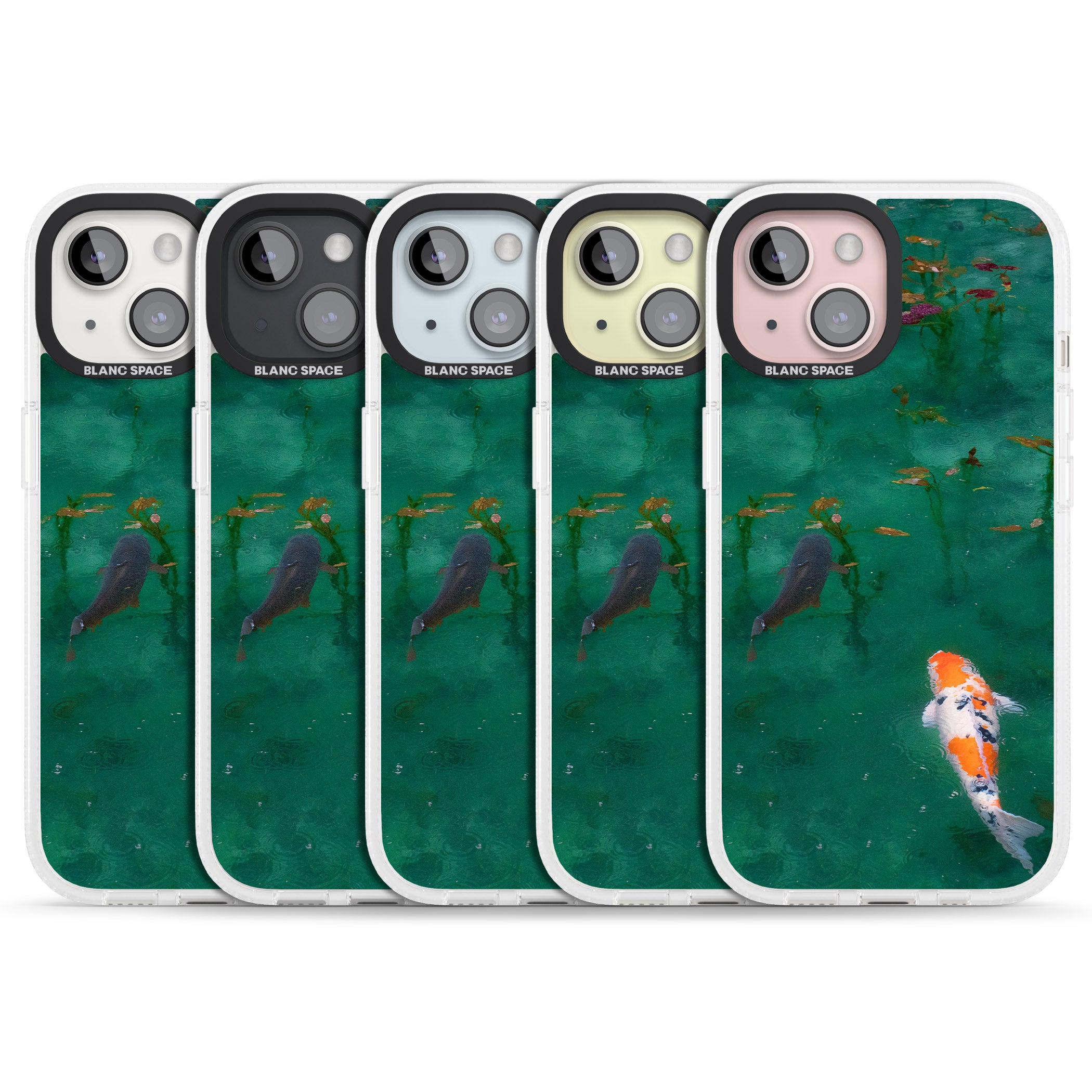 Koi Fish iPhone 15 / 14 / 13 Clear Case Impact Air - Blanc Space