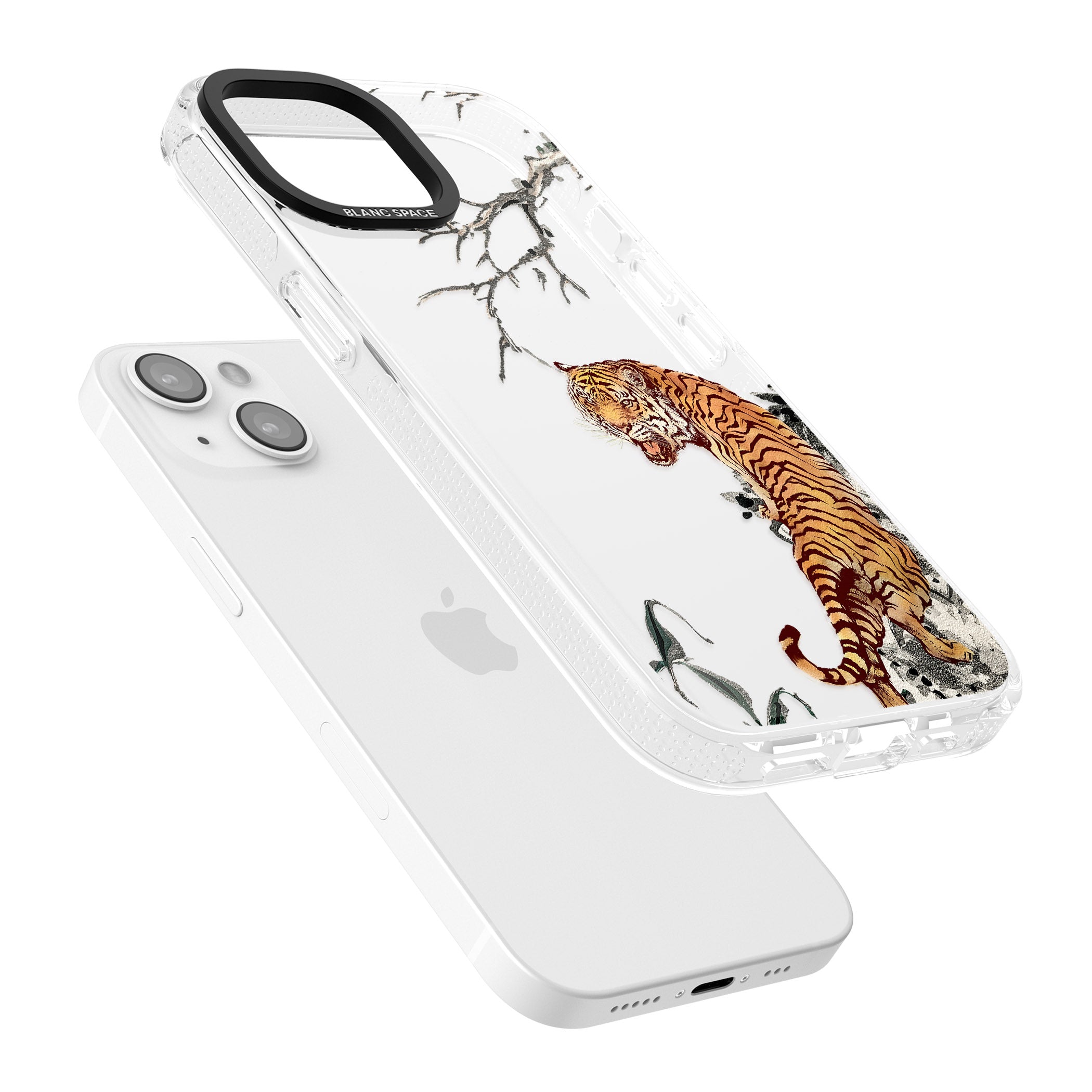Roaring Tiger iPhone 15 / 14 / 13 Clear Case Impact Air - Blanc Space