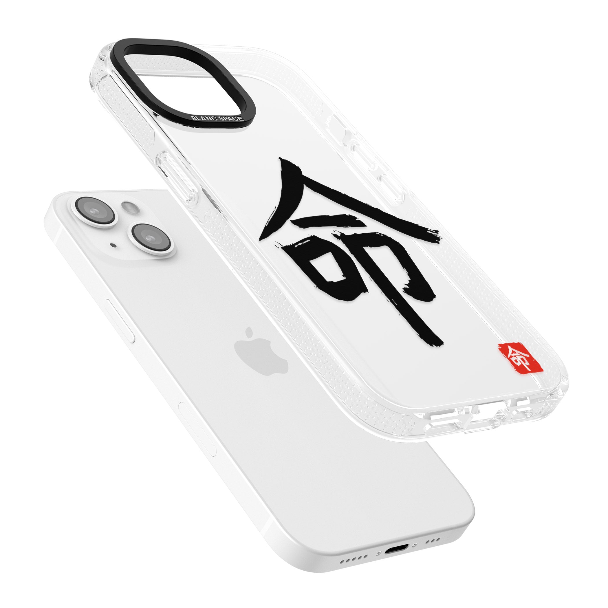 Japanese Kanji - Life iPhone 15 / 14 / 13 Clear Case Impact Air - Blanc Space