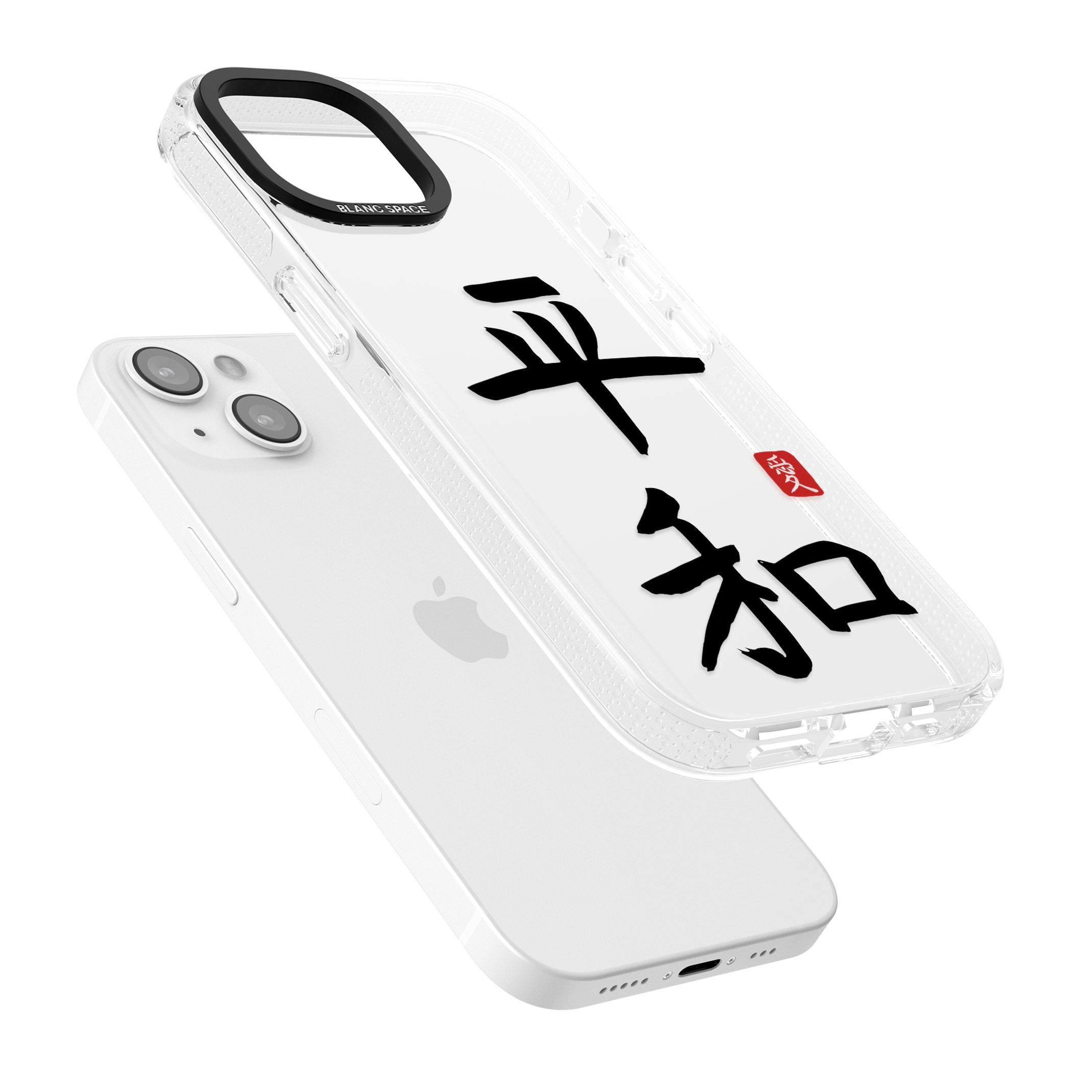 Japanese Kanji - Peace iPhone 15 / 14 / 13 Clear Case Impact Air - Blanc Space