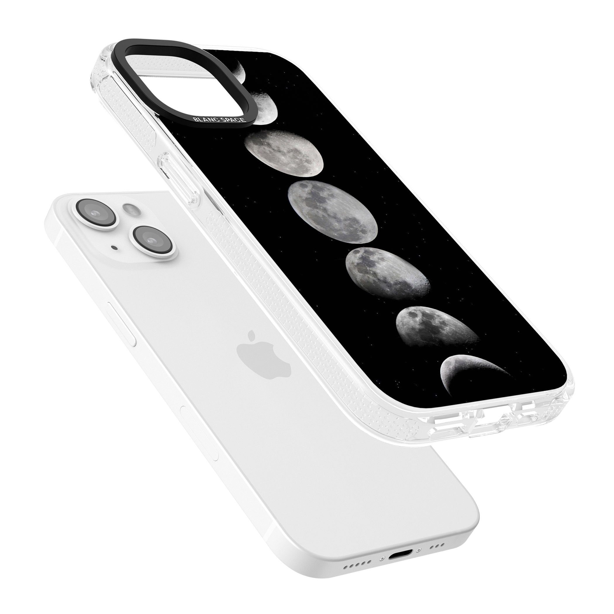 Phases Of The Moon iPhone 15 / 14 / 13 Clear Case Impact Air - Blanc Space