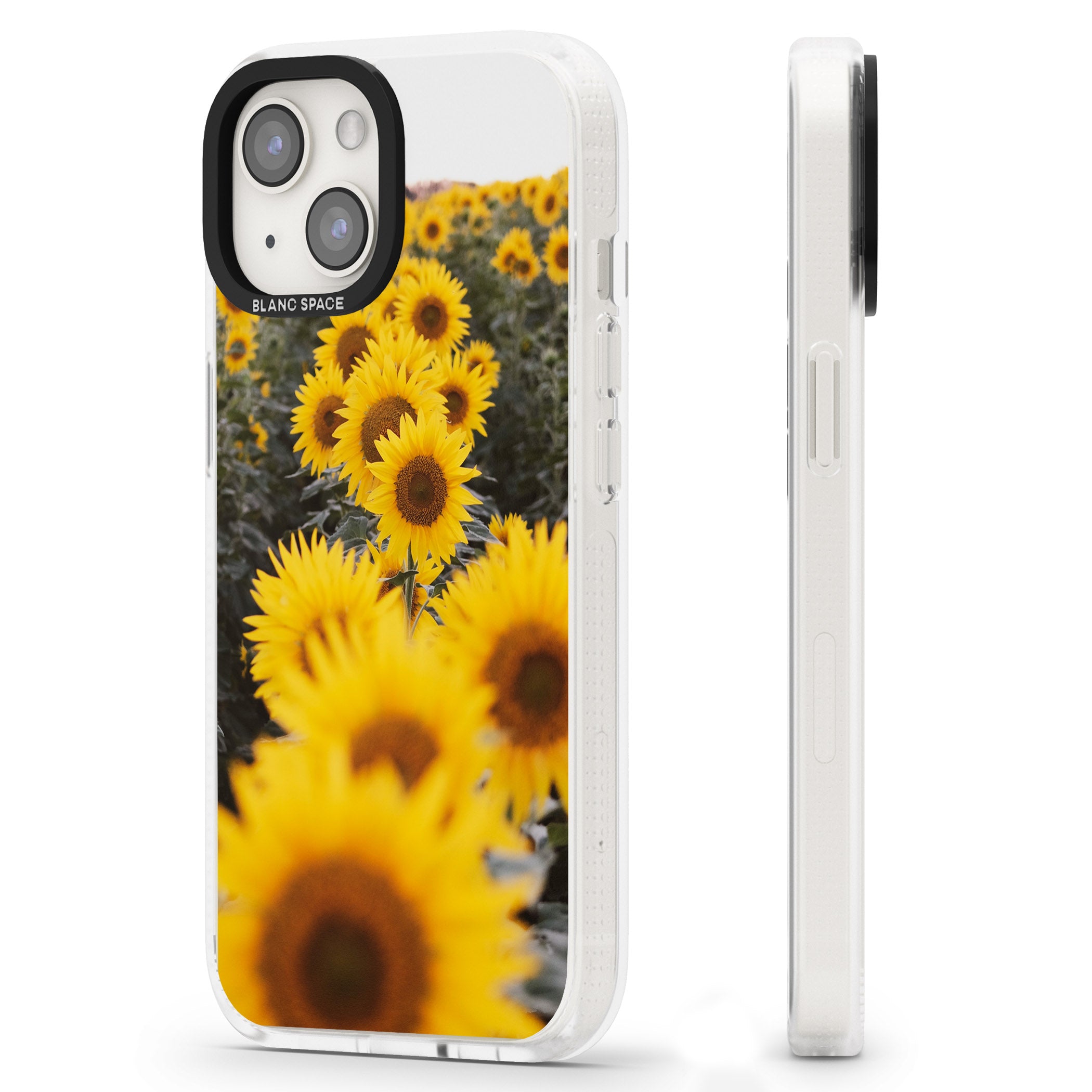 Sunflower Field Photograph iPhone 15 / 14 / 13 Clear Case Impact Air - Blanc Space