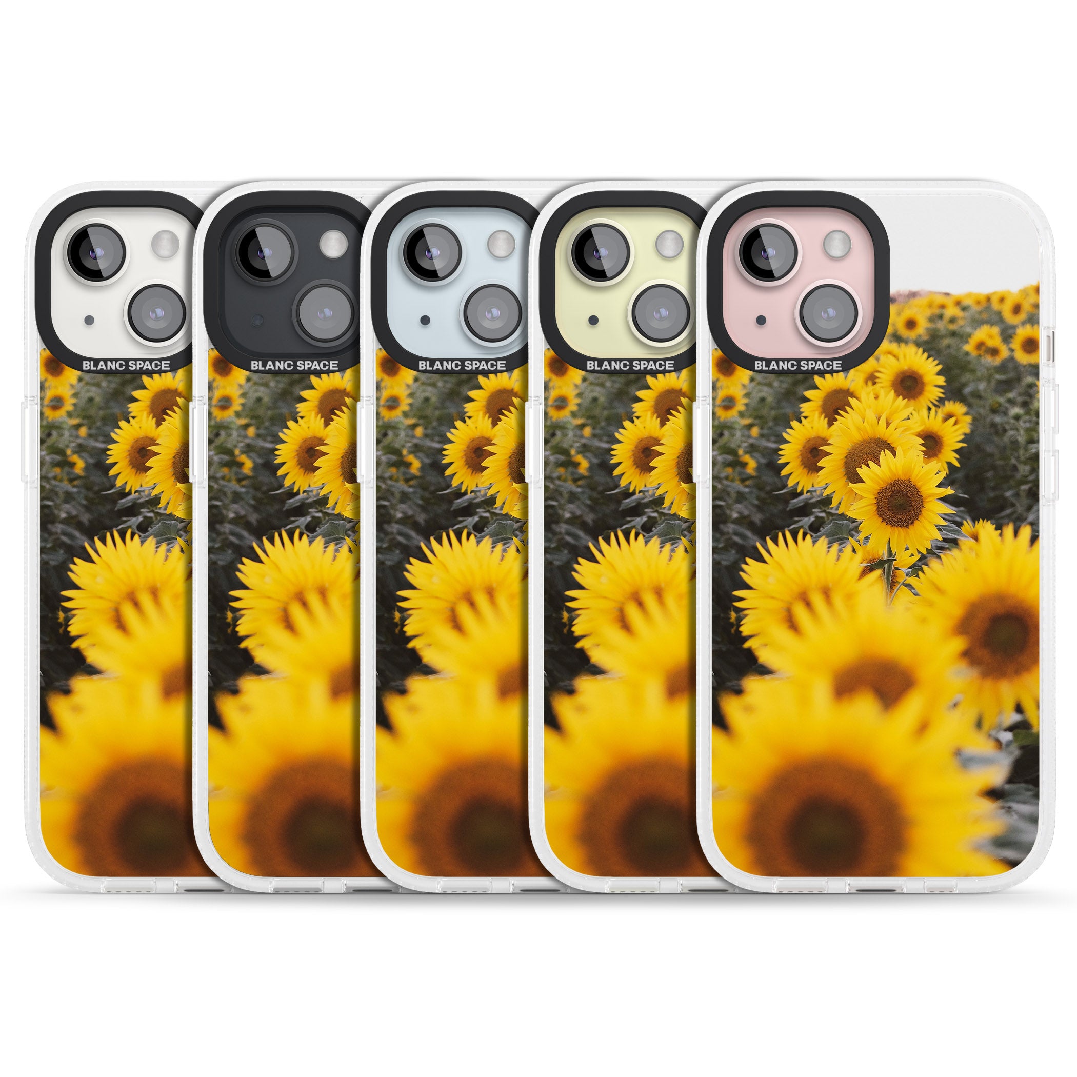 Sunflower Field Photograph iPhone 15 / 14 / 13 Clear Case Impact Air - Blanc Space