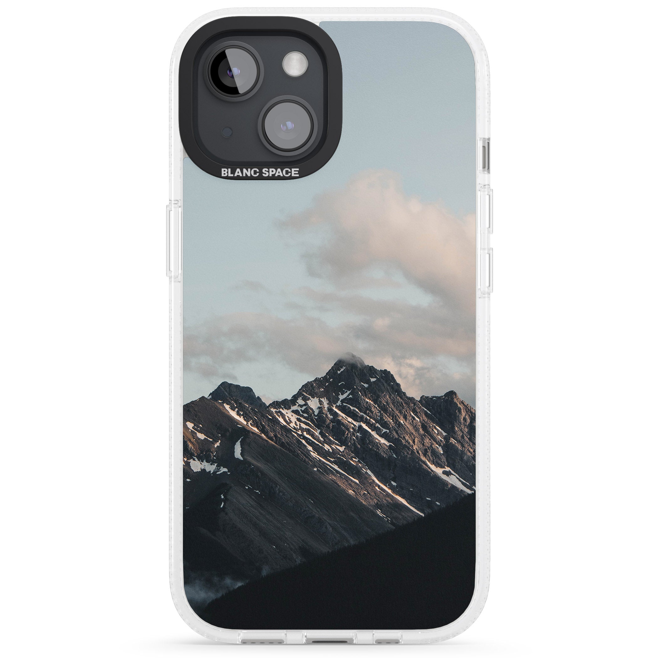 Mountain Range Photograph iPhone 15 / 14 / 13 Clear Case Impact Air - Blanc Space