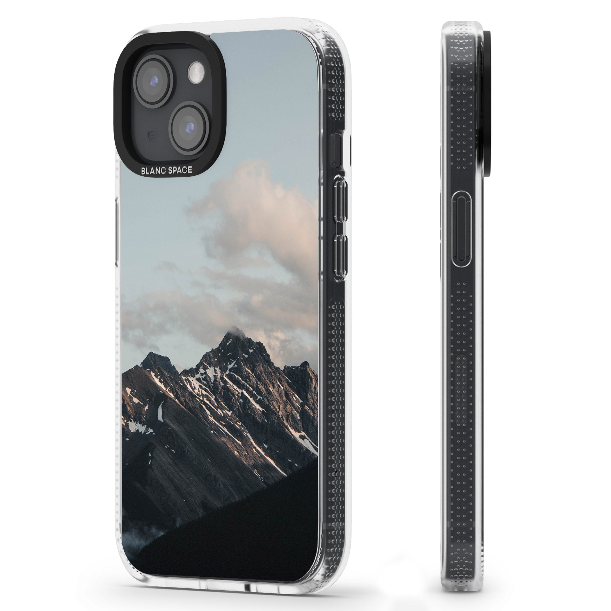 Mountain Range Photograph iPhone 15 / 14 / 13 Clear Case Impact Air - Blanc Space