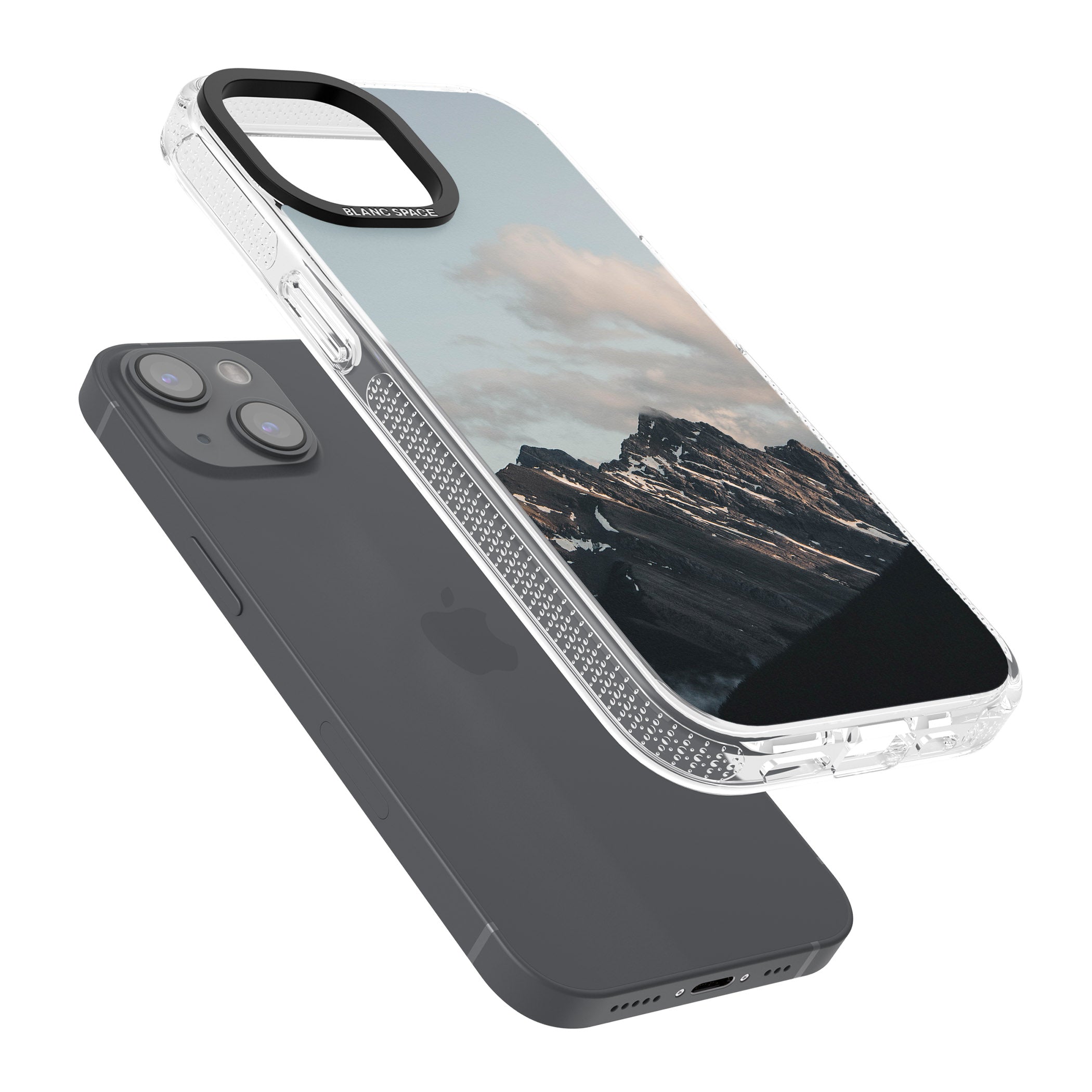 Mountain Range Photograph iPhone 15 / 14 / 13 Clear Case Impact Air - Blanc Space