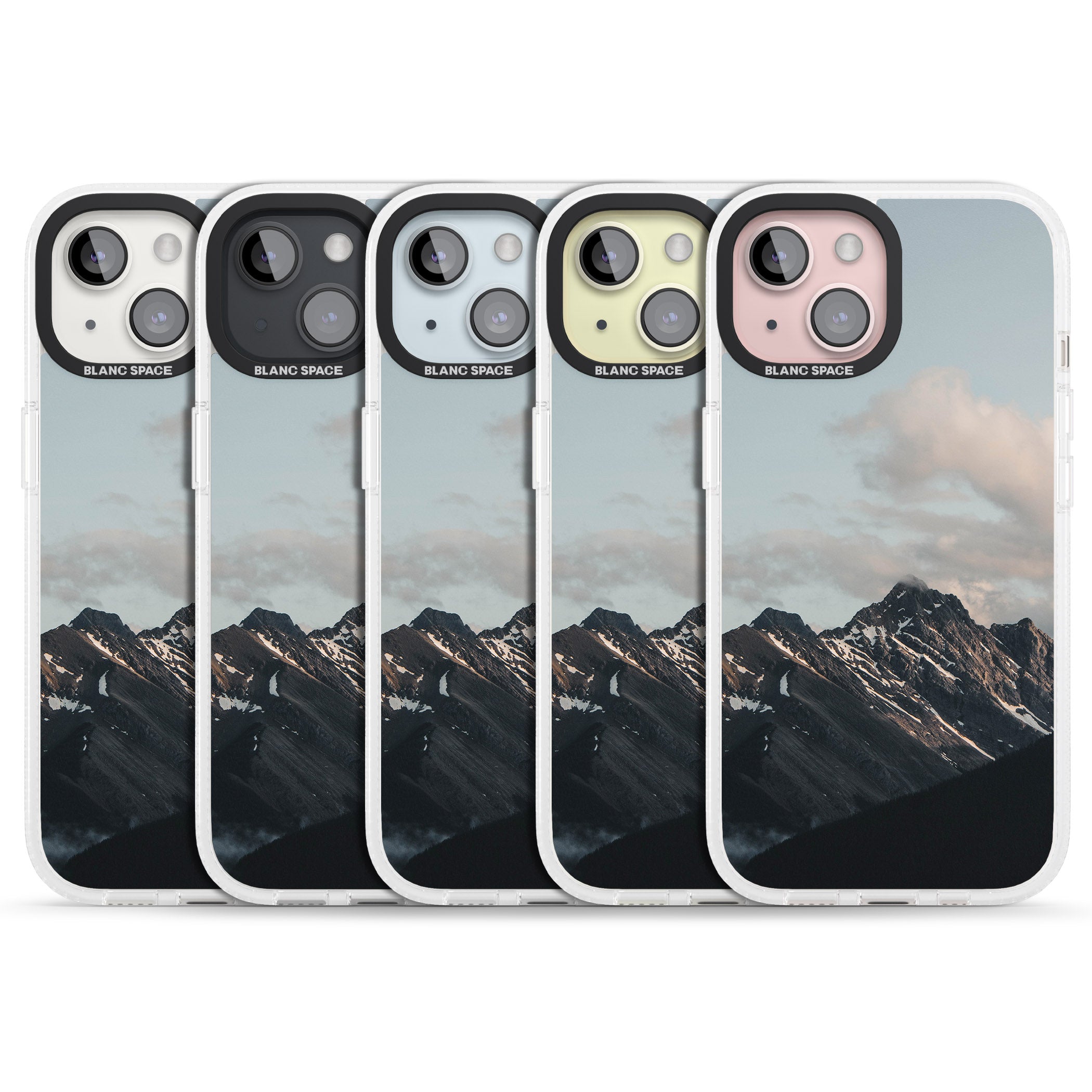 Mountain Range Photograph iPhone 15 / 14 / 13 Clear Case Impact Air - Blanc Space