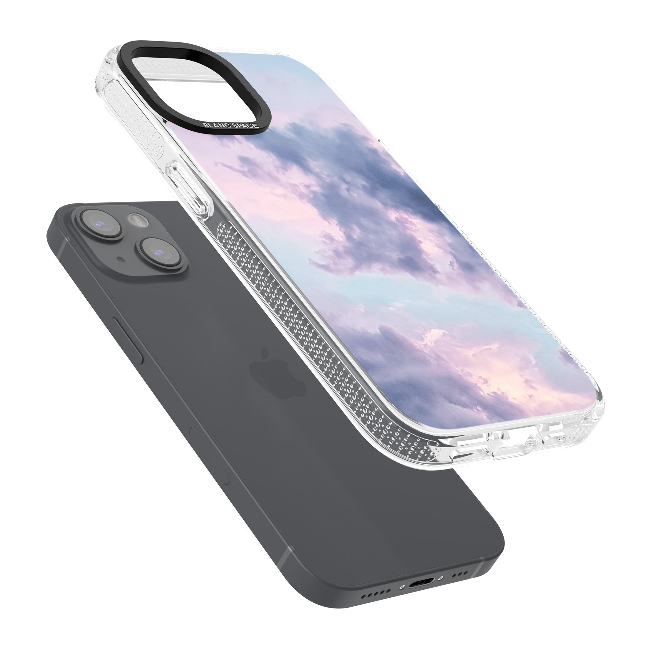 Purple Clouds Photograph iPhone 15 / 14 / 13 Clear Case Impact Air - Blanc Space