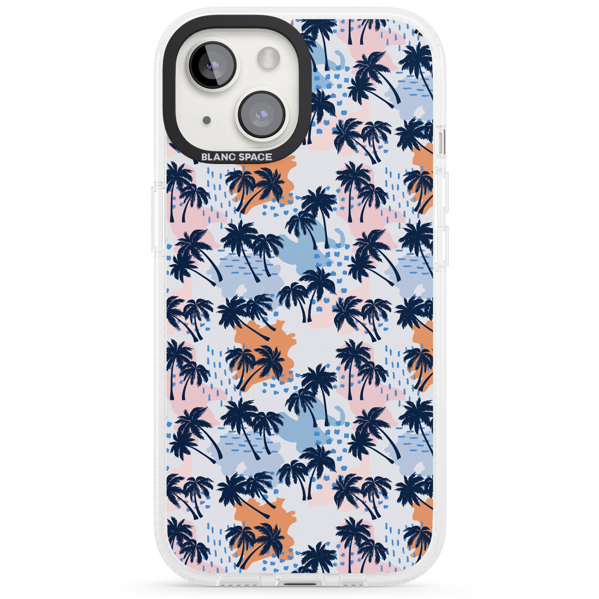 Summer Palm Trees iPhone 15 / 14 / 13 Clear Case Impact Air - Blanc Space