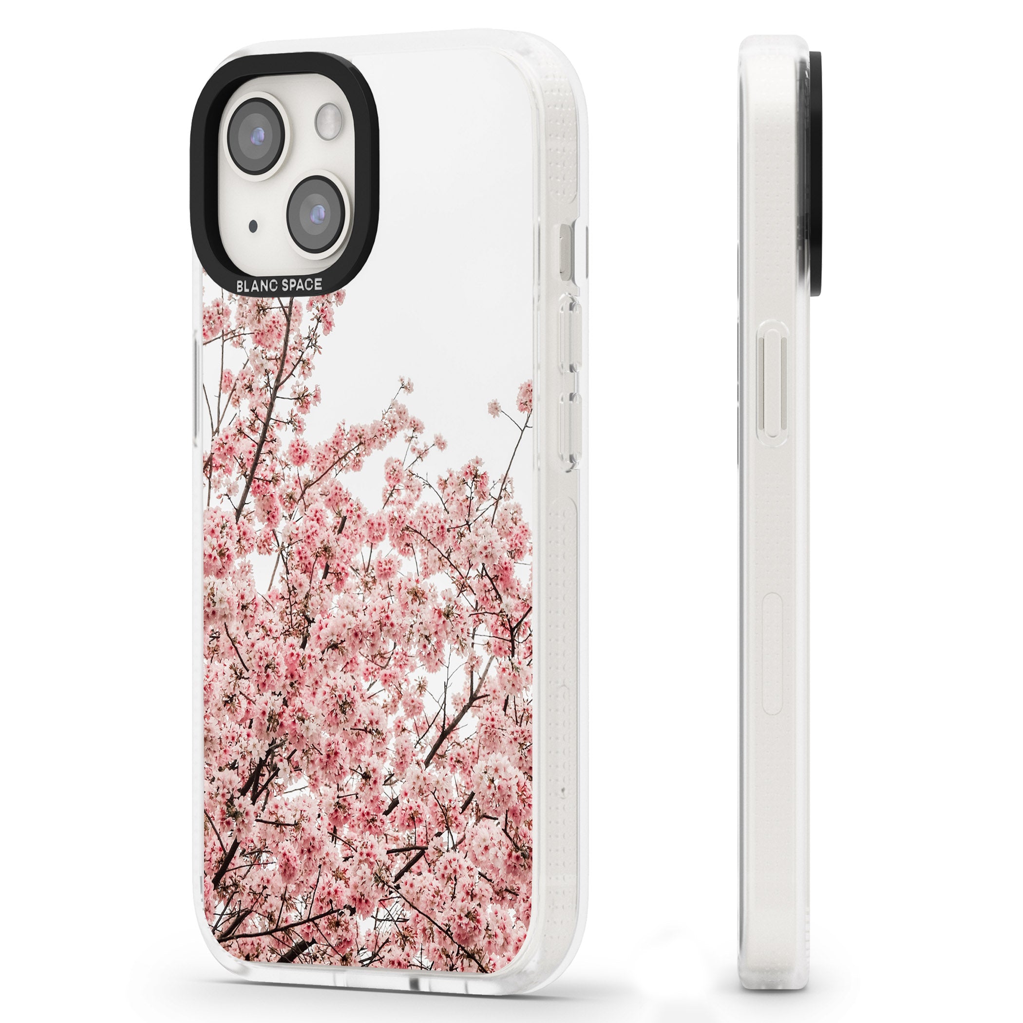 Cherry Blossoms - Real Floral Photographs iPhone 15 / 14 / 13 Clear Case Impact Air - Blanc Space