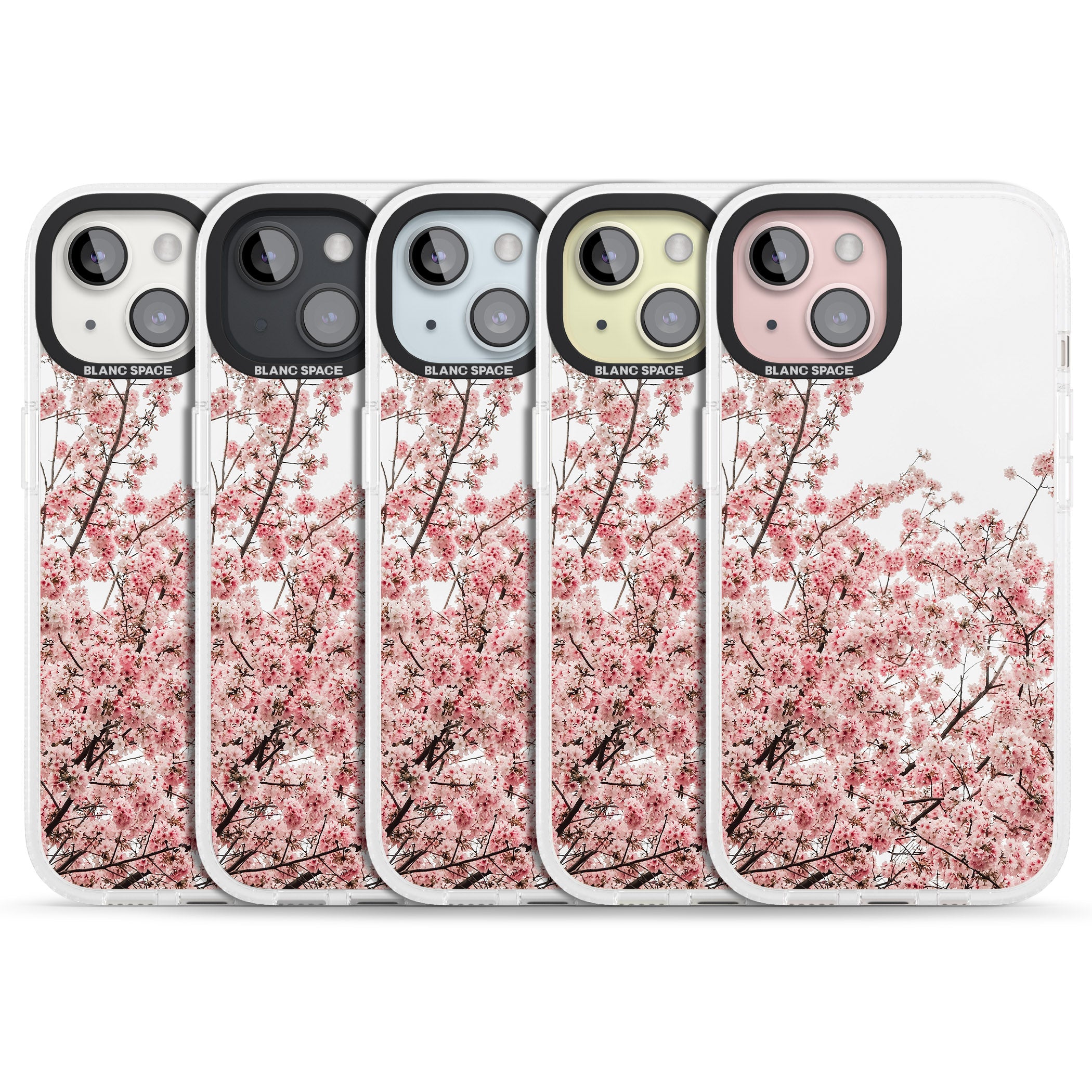 Cherry Blossoms - Real Floral Photographs iPhone 15 / 14 / 13 Clear Case Impact Air - Blanc Space