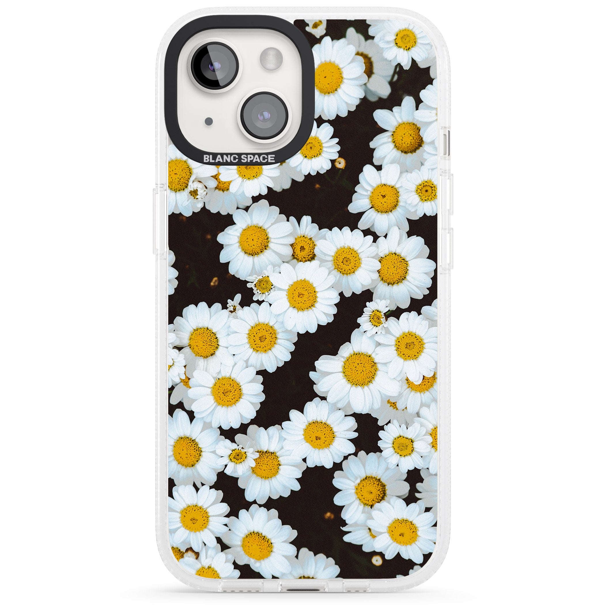 Daisies - Real Floral Photographs iPhone 15 / 14 / 13 Clear Case Impact Air - Blanc Space