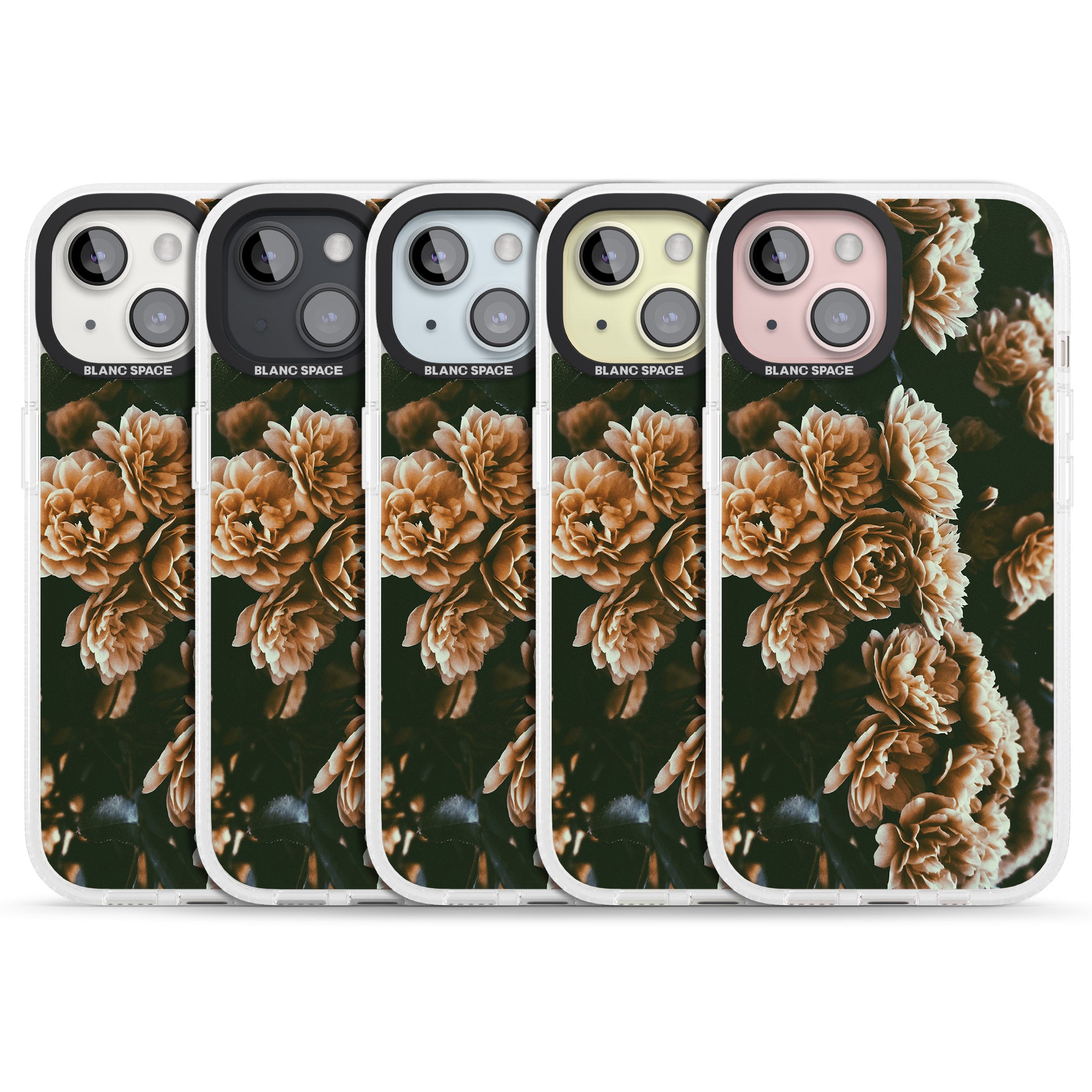 White Peonies - Real Floral Photographs iPhone 15 / 14 / 13 Clear Case Impact Air - Blanc Space