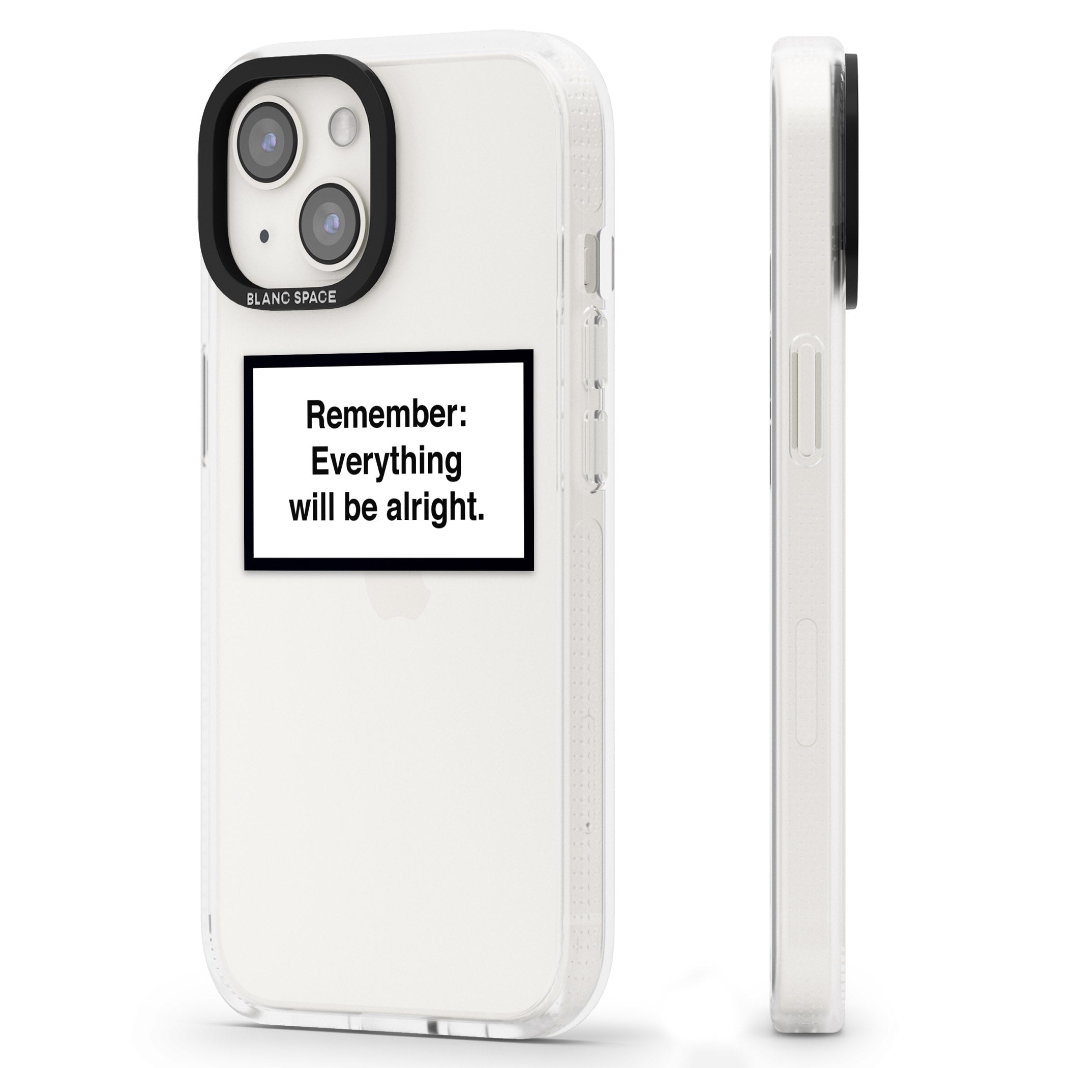 Everything Will Be Alright iPhone 15 / 14 / 13 Clear Case Impact Air - Blanc Space