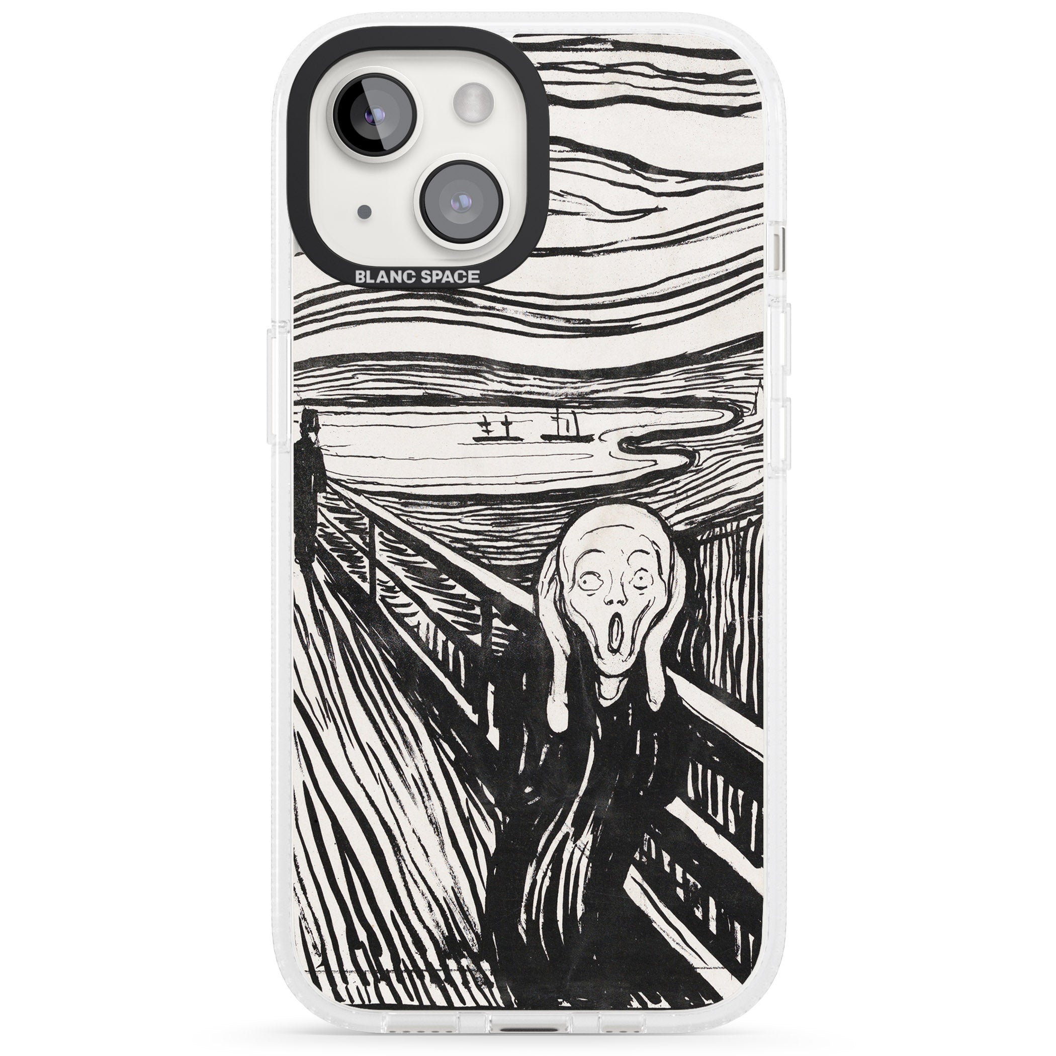 The Scream iPhone 15 / 14 / 13 Clear Case Impact Air - Blanc Space