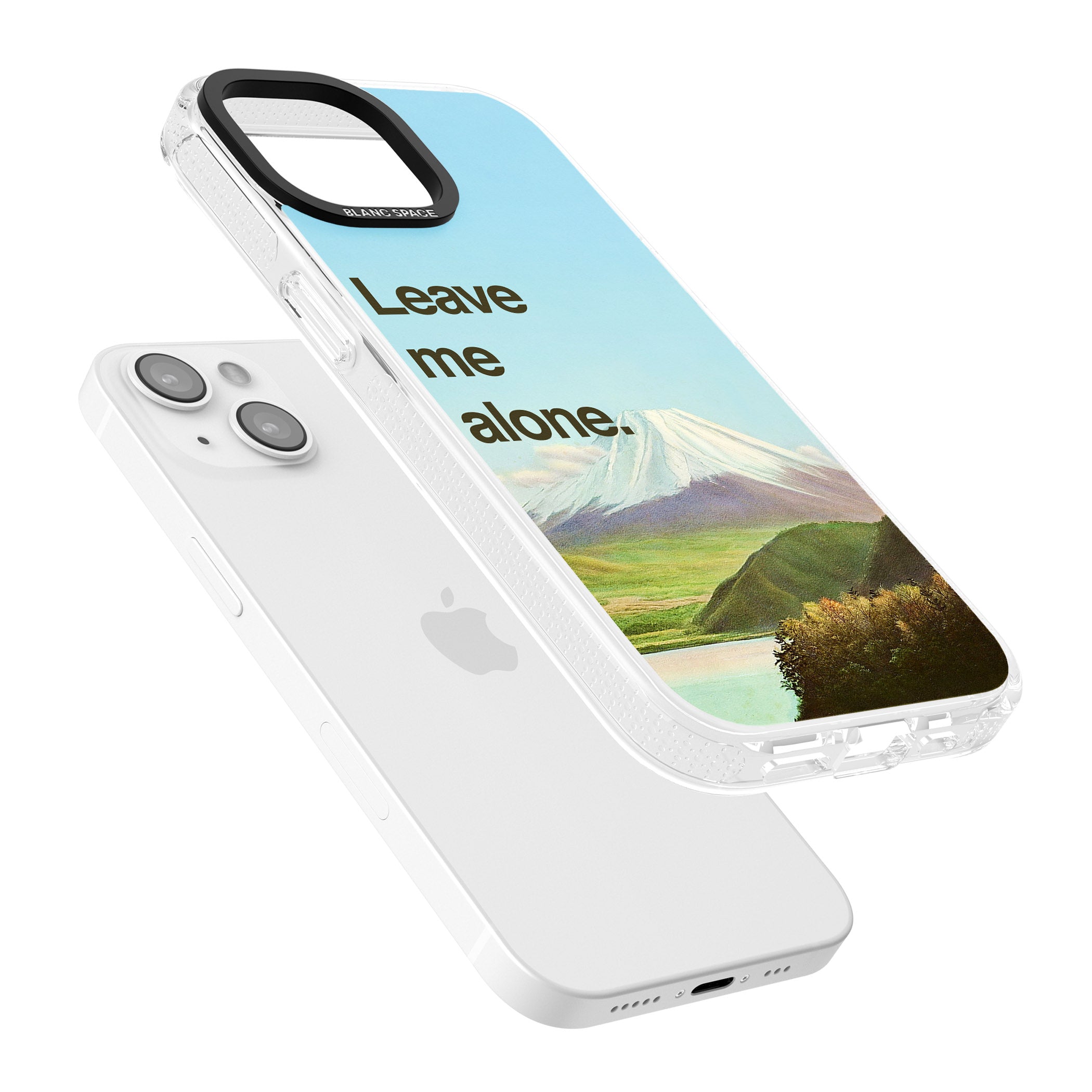 Leave me alone iPhone 15 / 14 / 13 Clear Case Impact Air - Blanc Space