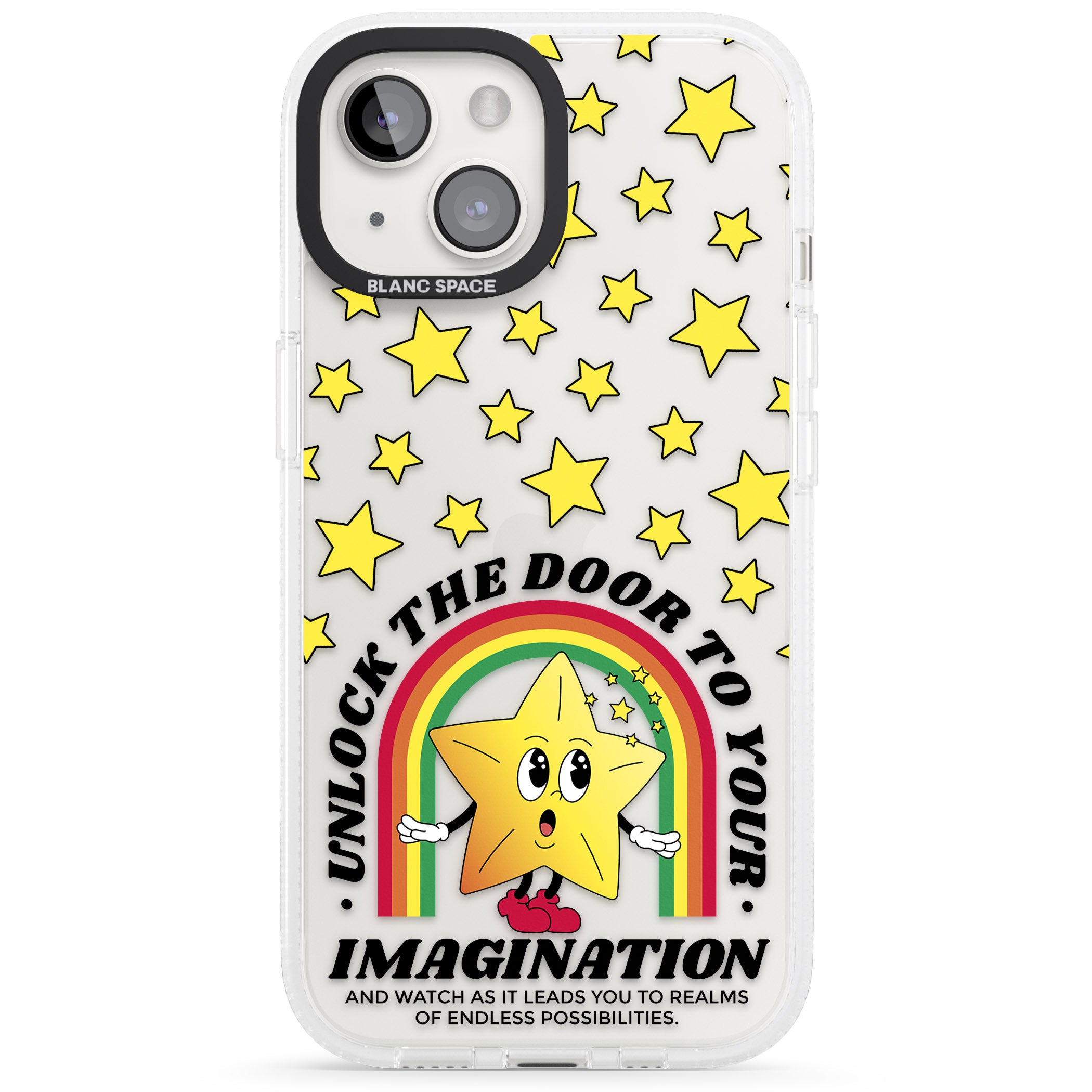 Imagination iPhone 15 / 14 / 13 Clear Case Impact Air - Blanc Space