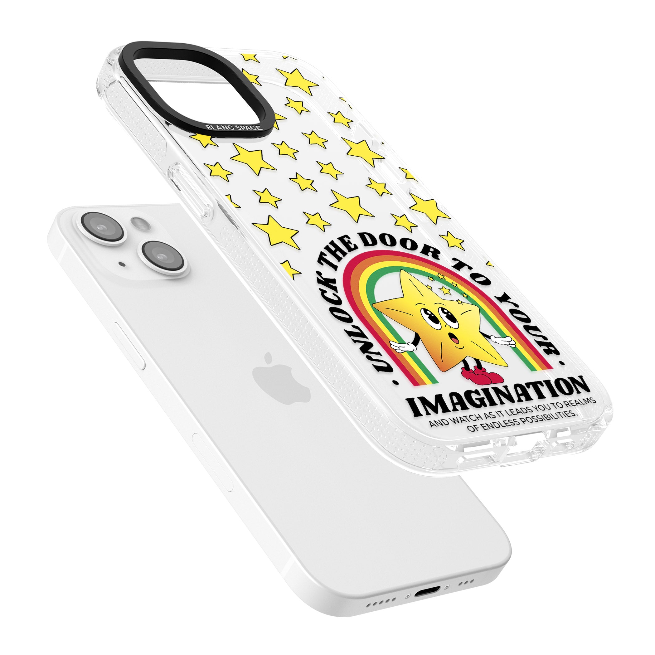 Imagination iPhone 15 / 14 / 13 Clear Case Impact Air - Blanc Space