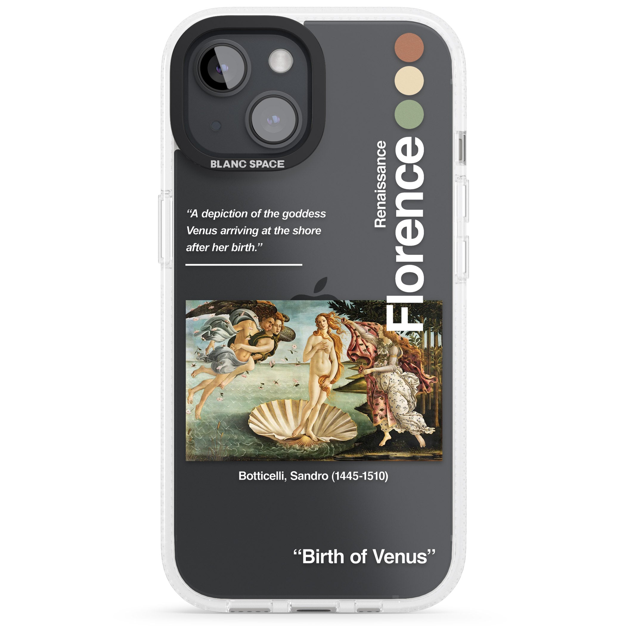 Birth of Venus iPhone 15 / 14 / 13 Clear Case Impact Air - Blanc Space