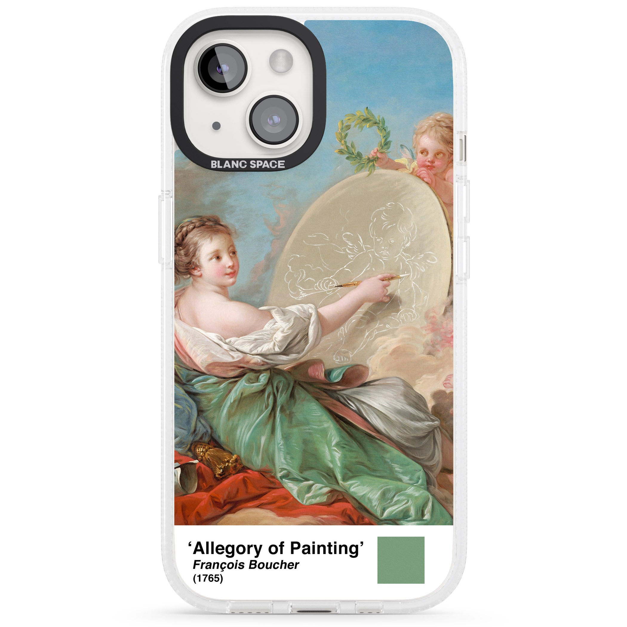 Allegory of Painting iPhone 15 / 14 / 13 Clear Case Impact Air - Blanc Space