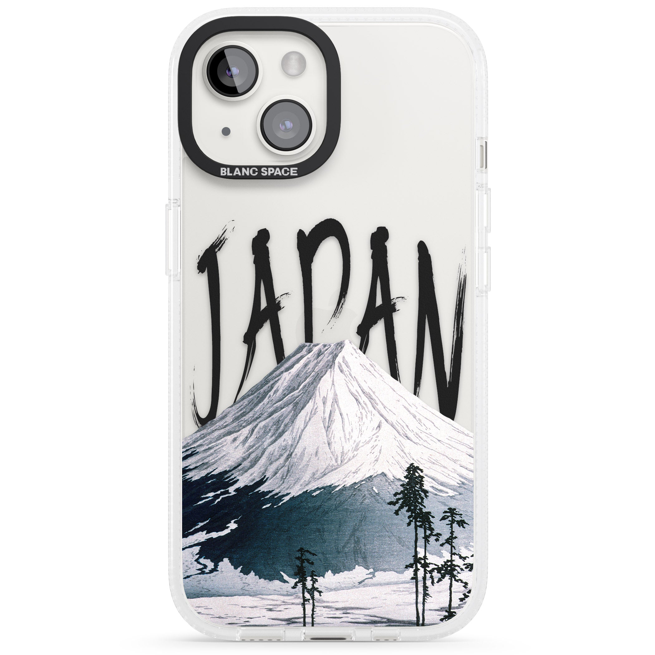 Mount Fuji Cutout iPhone 15 / 14 / 13 Clear Case Impact Air - Blanc Space