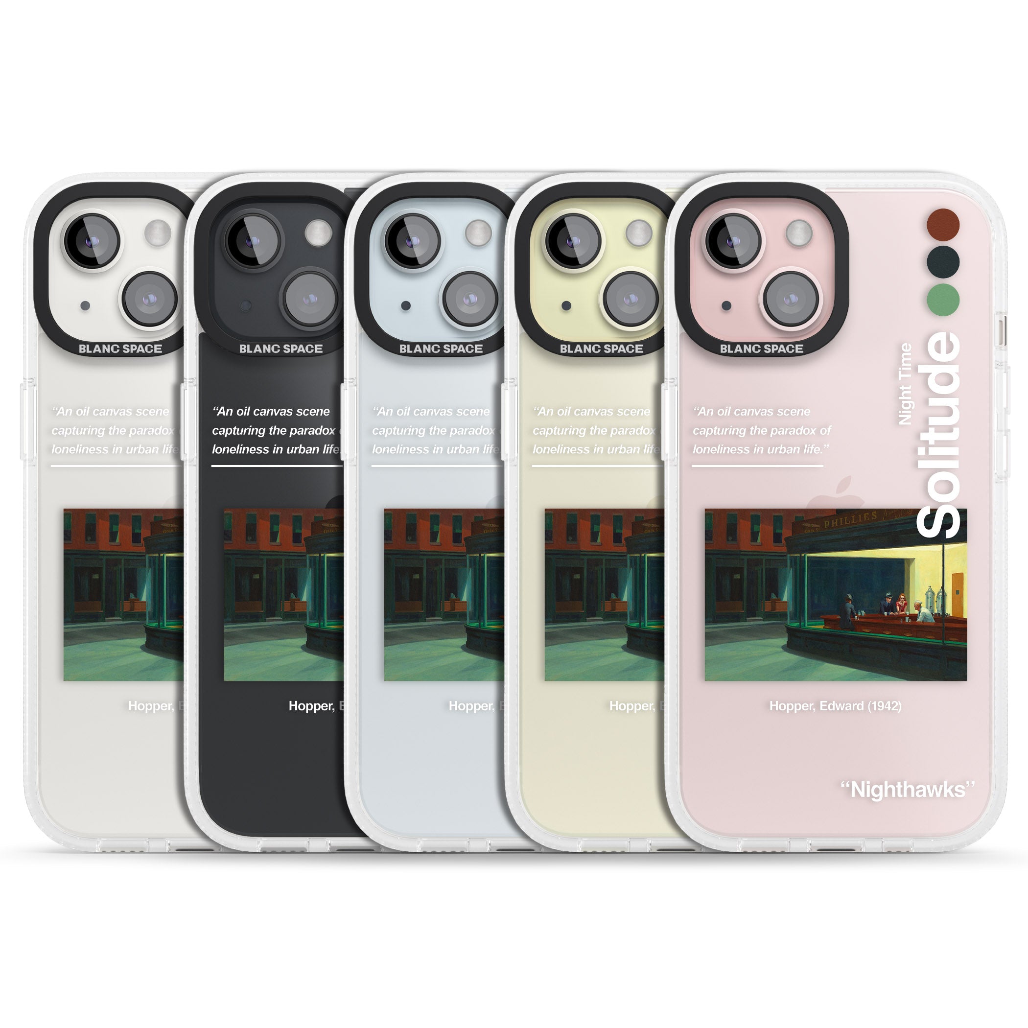 Nighthawks iPhone 15 / 14 / 13 Clear Case Impact Air - Blanc Space