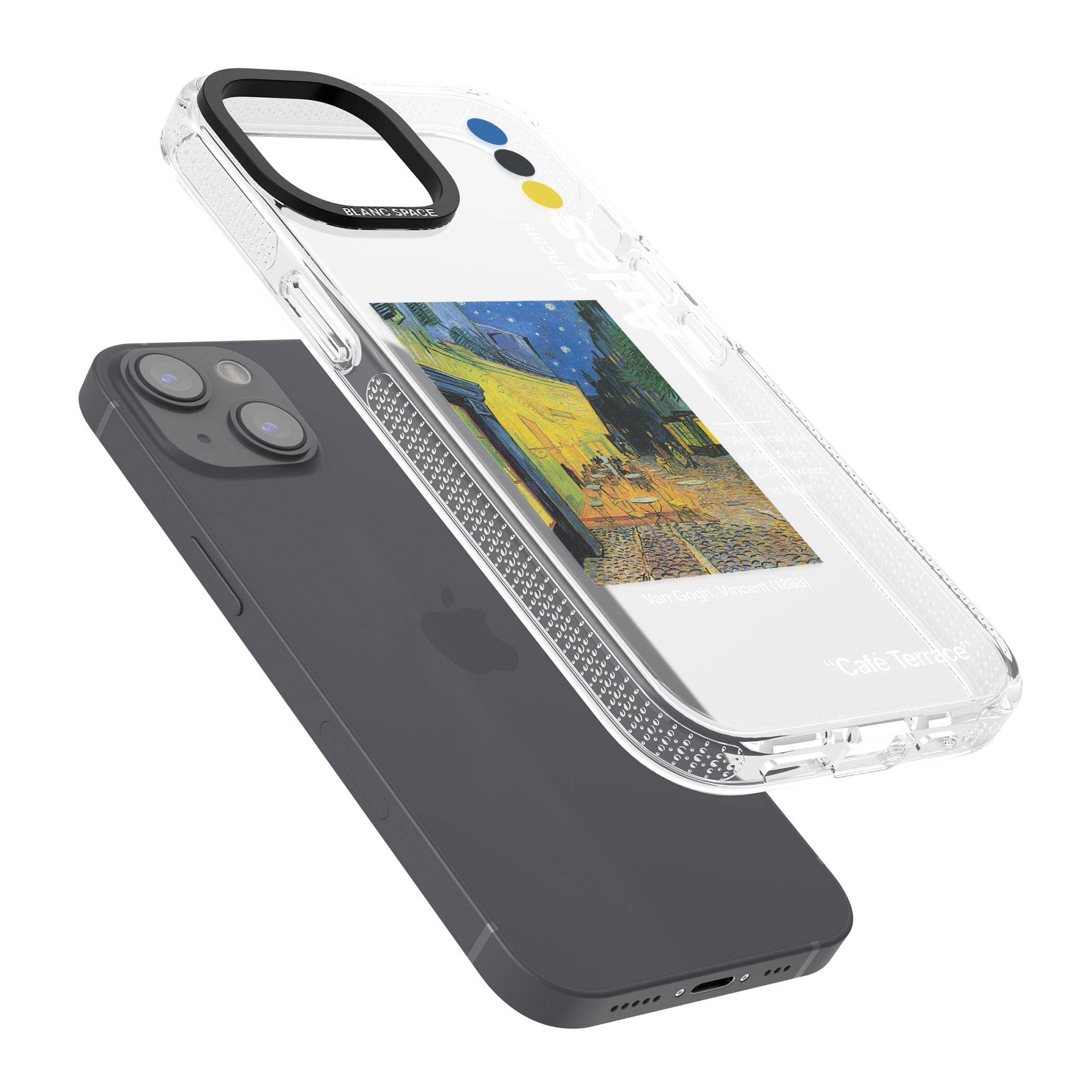 Cafe Terrace at Night iPhone 15 / 14 / 13 Clear Case Impact Air - Blanc Space