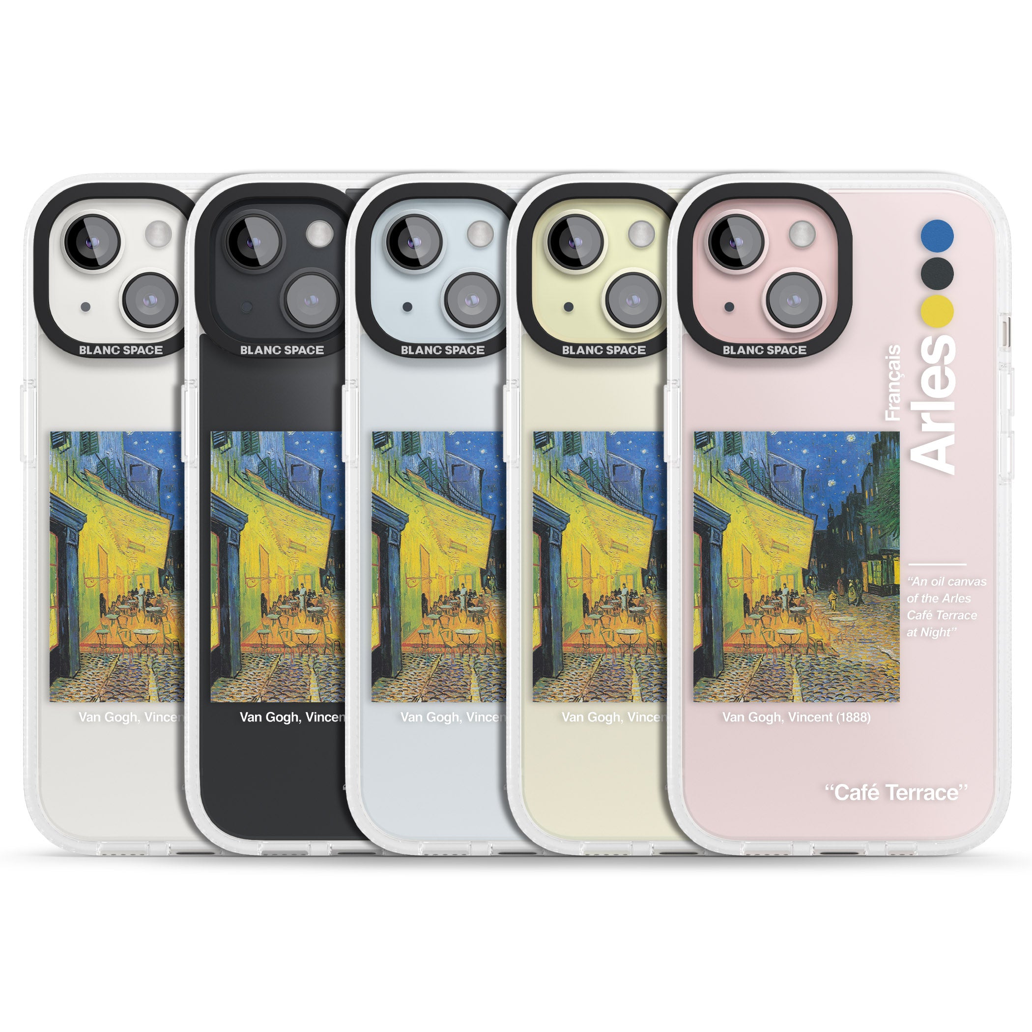 Cafe Terrace at Night iPhone 15 / 14 / 13 Clear Case Impact Air - Blanc Space