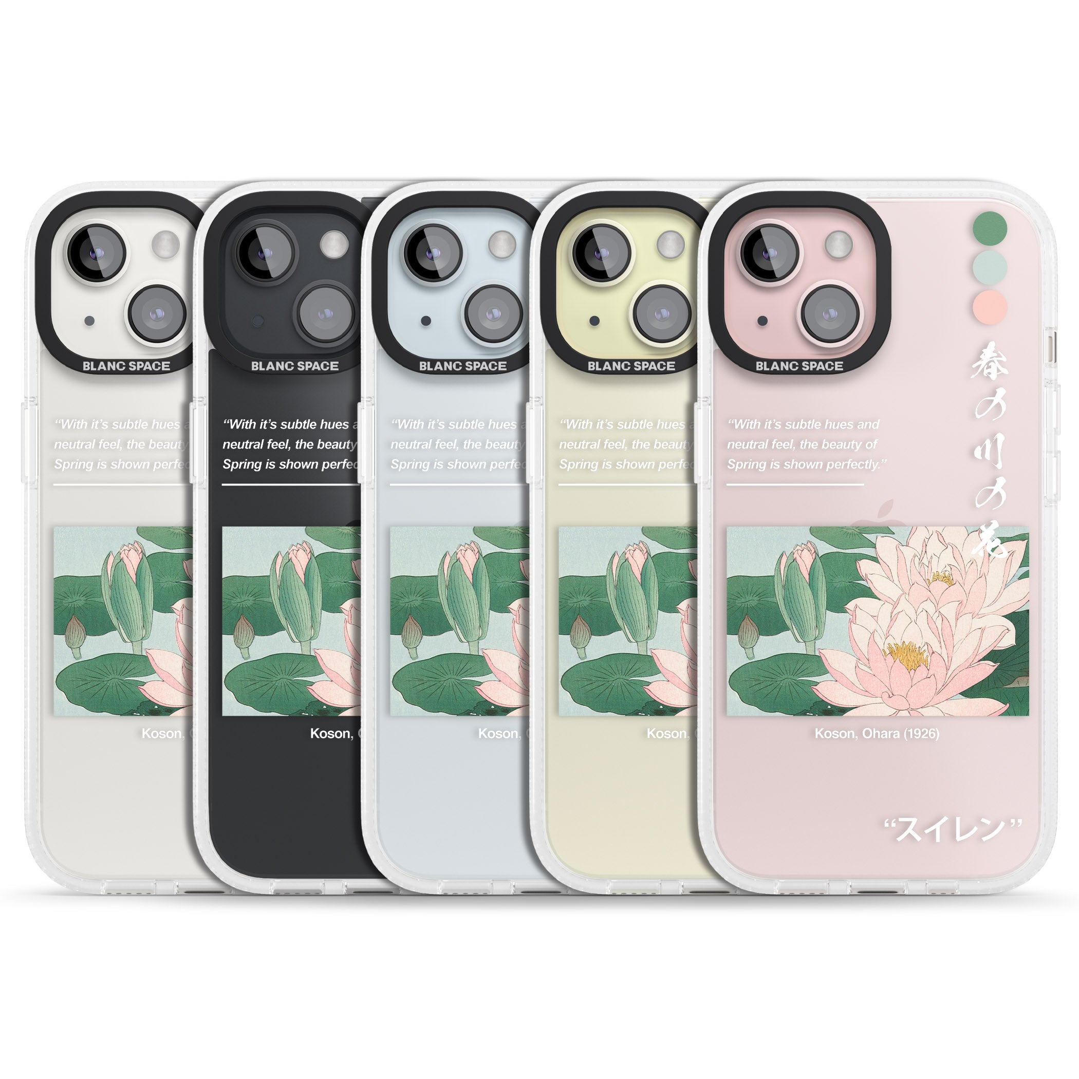 Water Lily iPhone 15 / 14 / 13 Clear Case Impact Air - Blanc Space