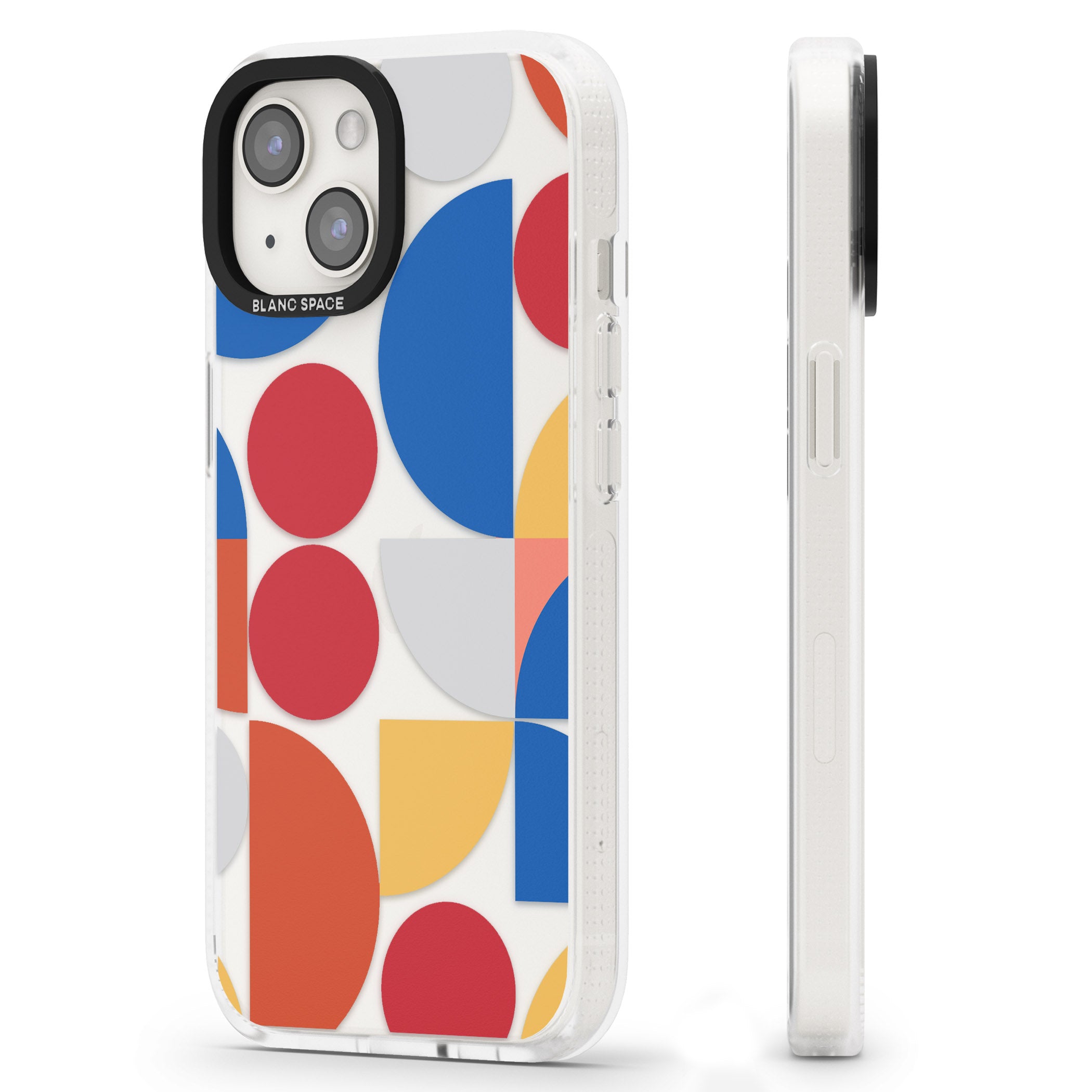 Abstract Colourful Mix iPhone 15 / 14 / 13 Clear Case Impact Air - Blanc Space