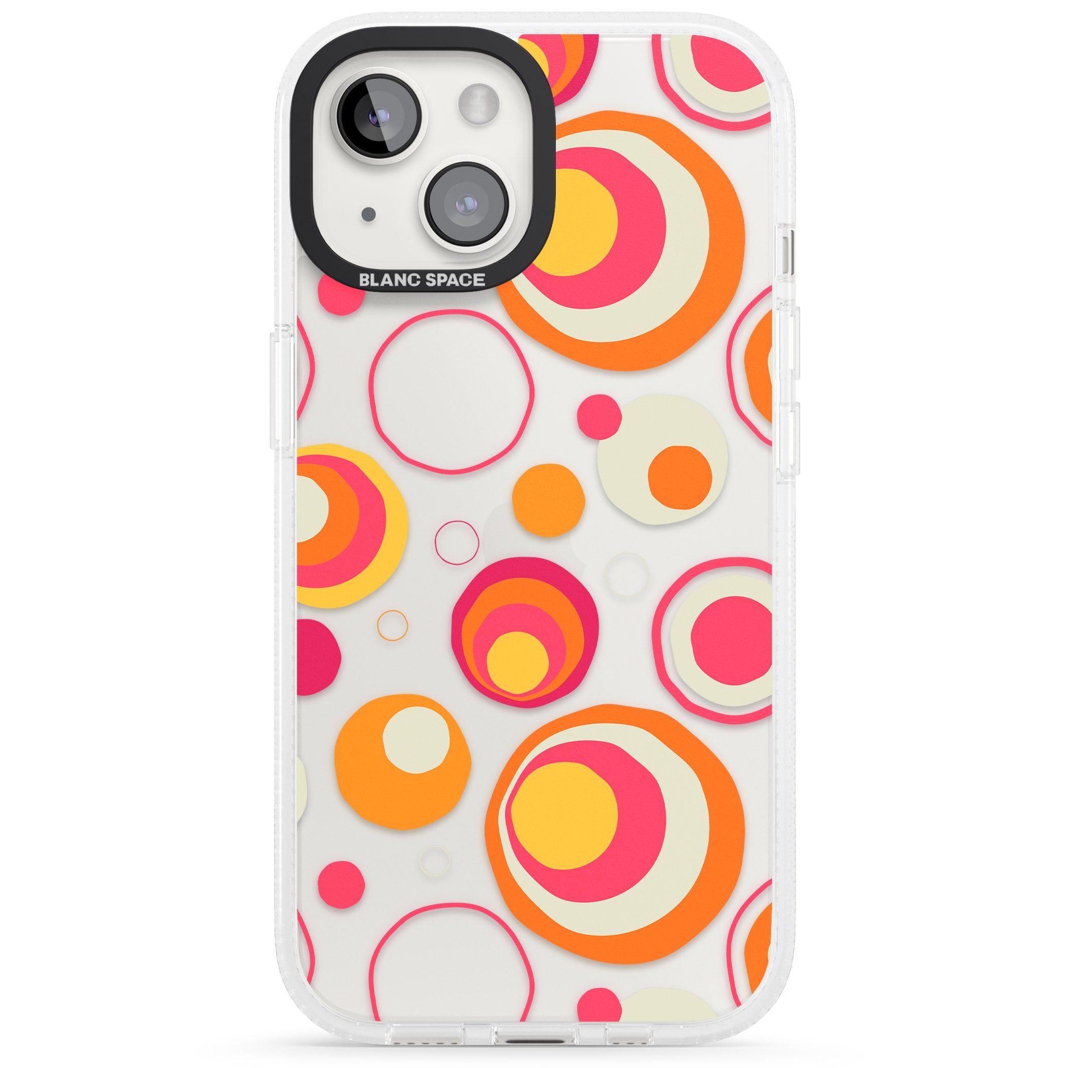 Mid-Century Party Pattern iPhone 15 / 14 / 13 Clear Case Impact Air - Blanc Space